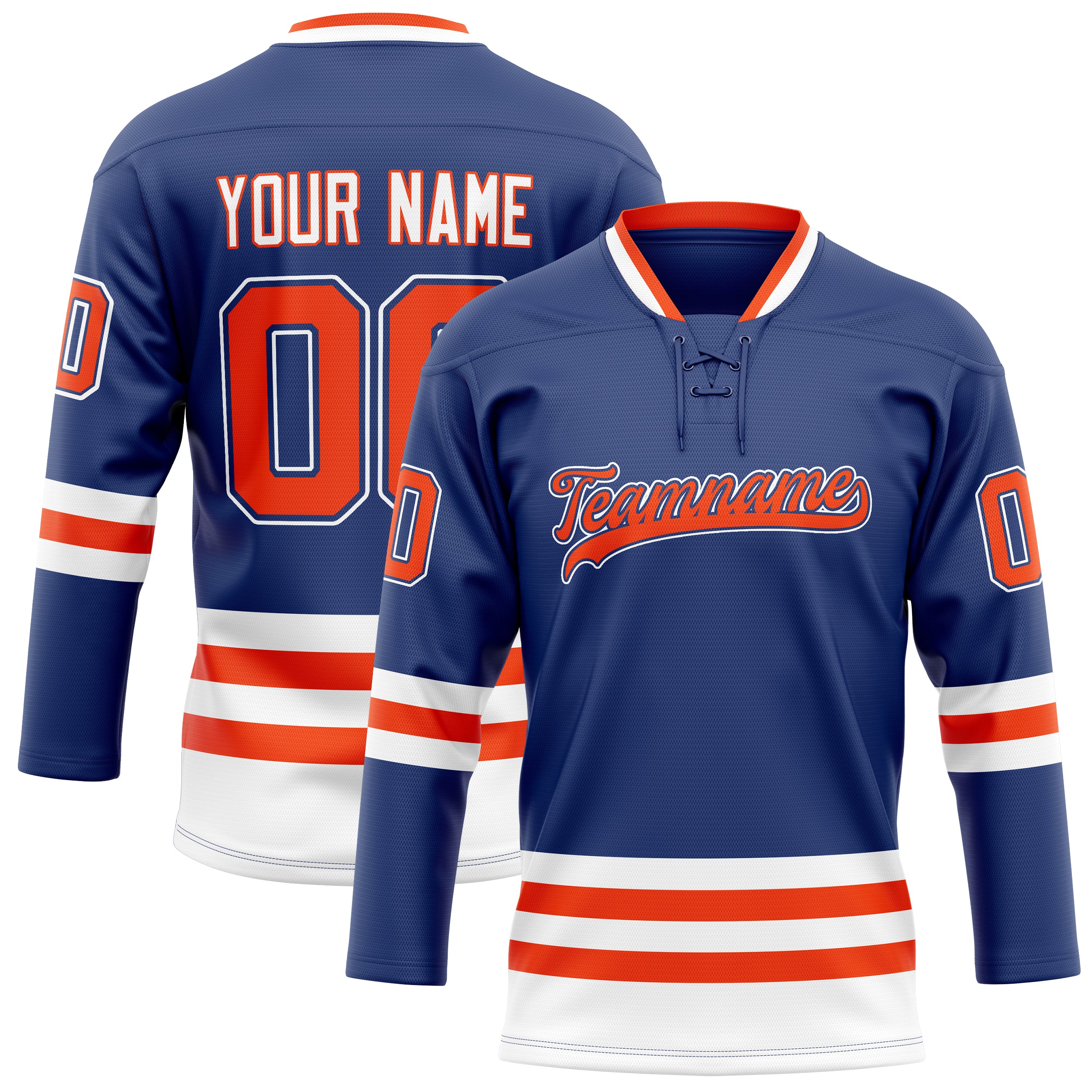 Custom Royal Red Solid Colour Hockey Jersey