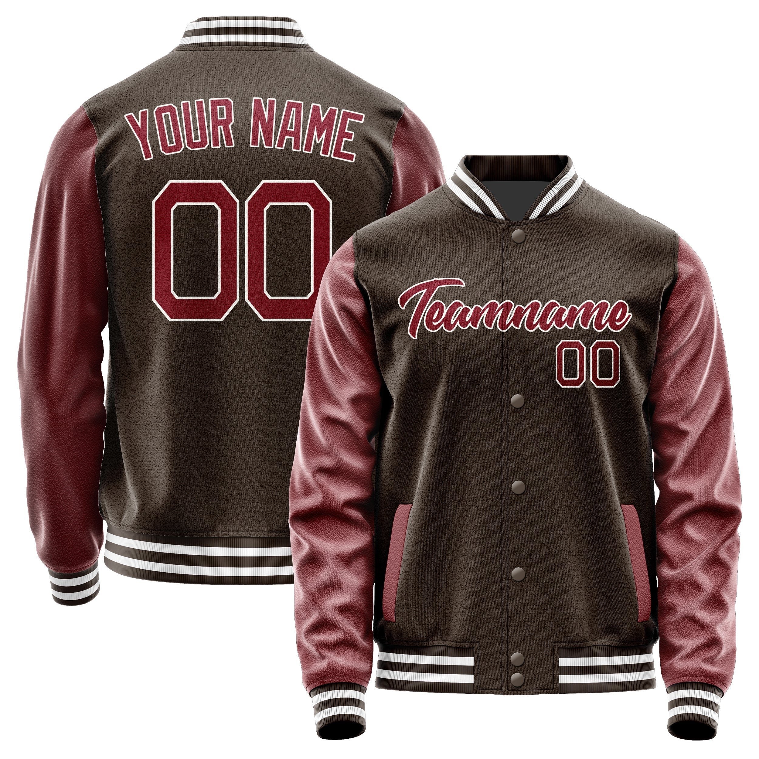 Custom Brown Crimson Red Jacket JA0101150118B21815