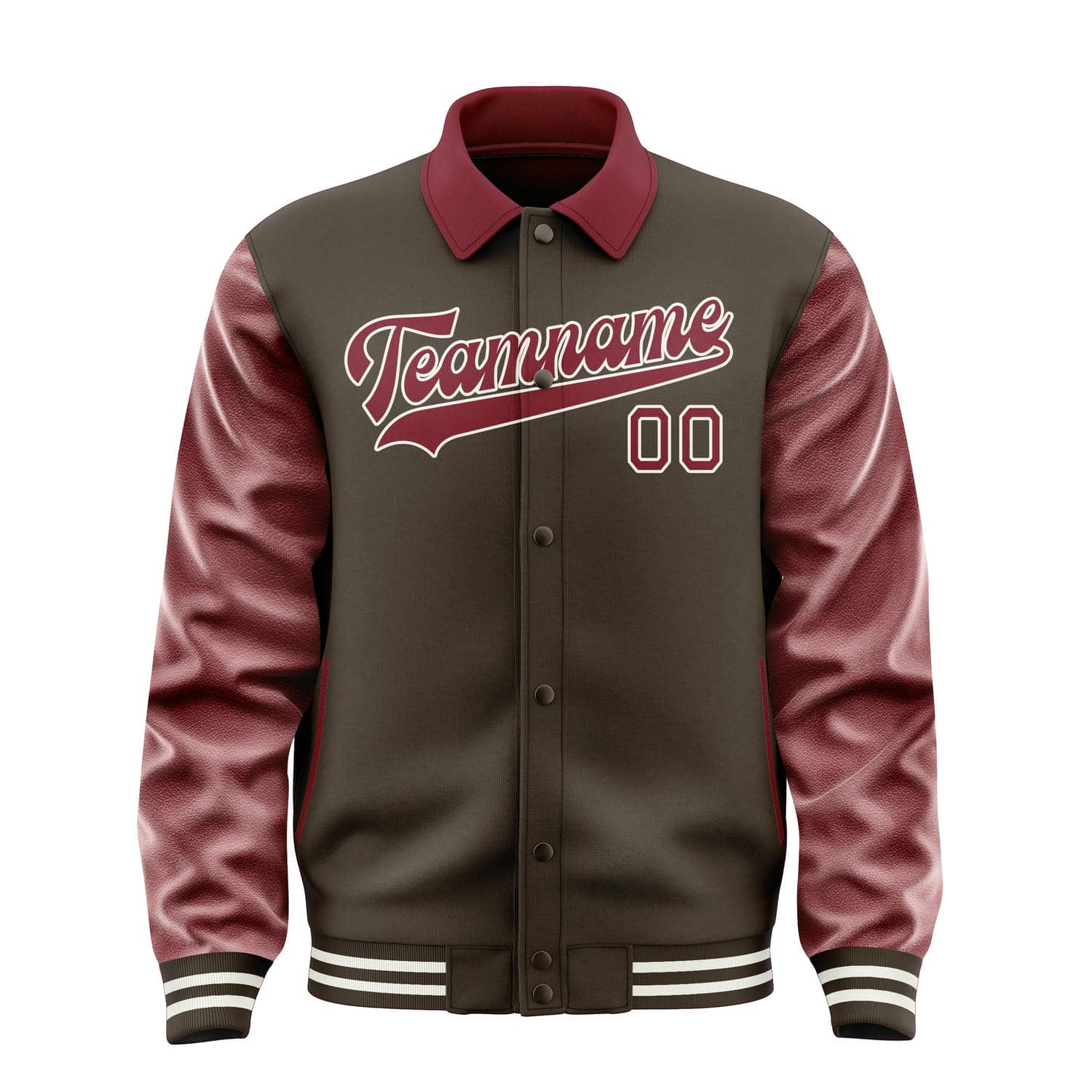 Custom Brown Crimson Red Jacket