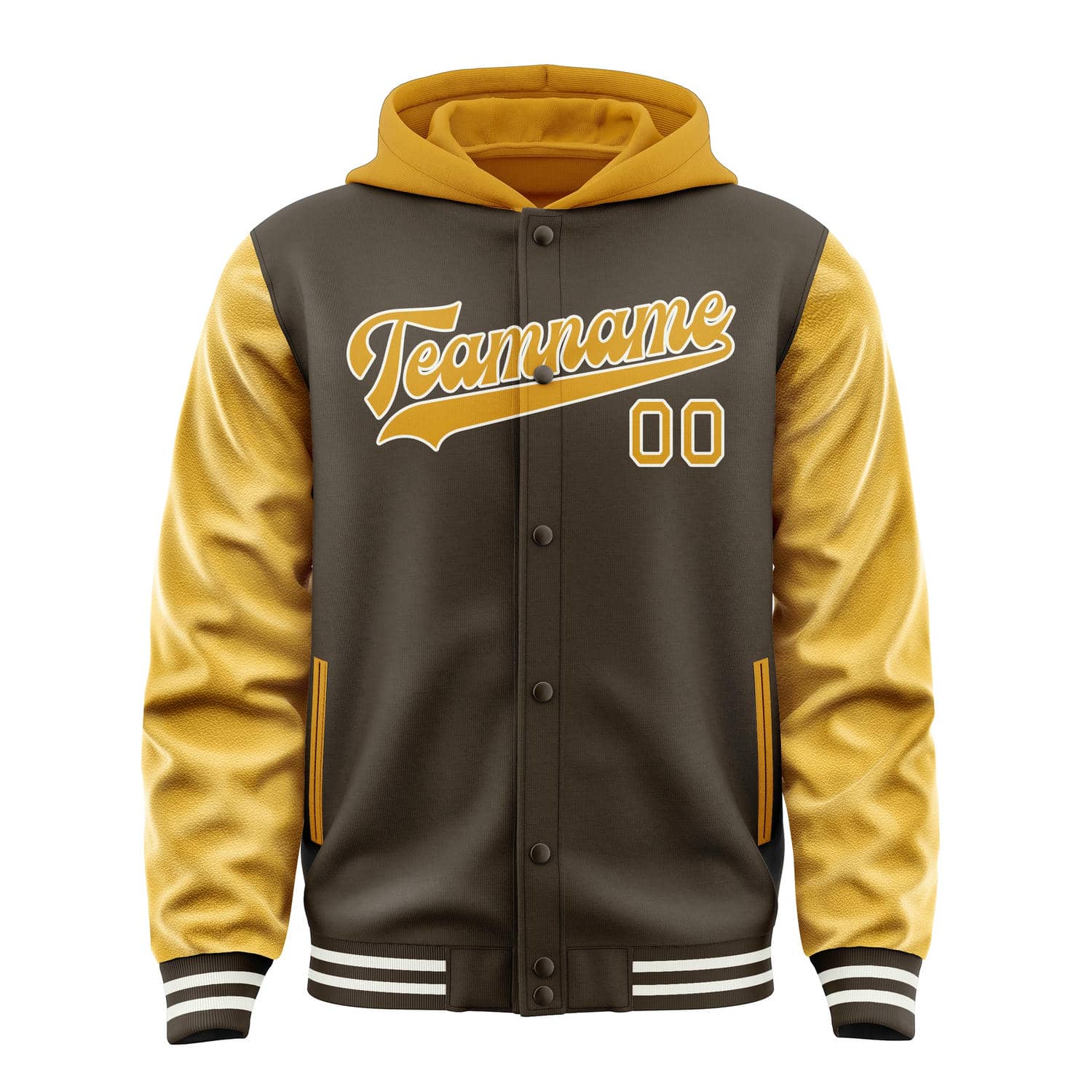 Custom Brown Yellow Jacket