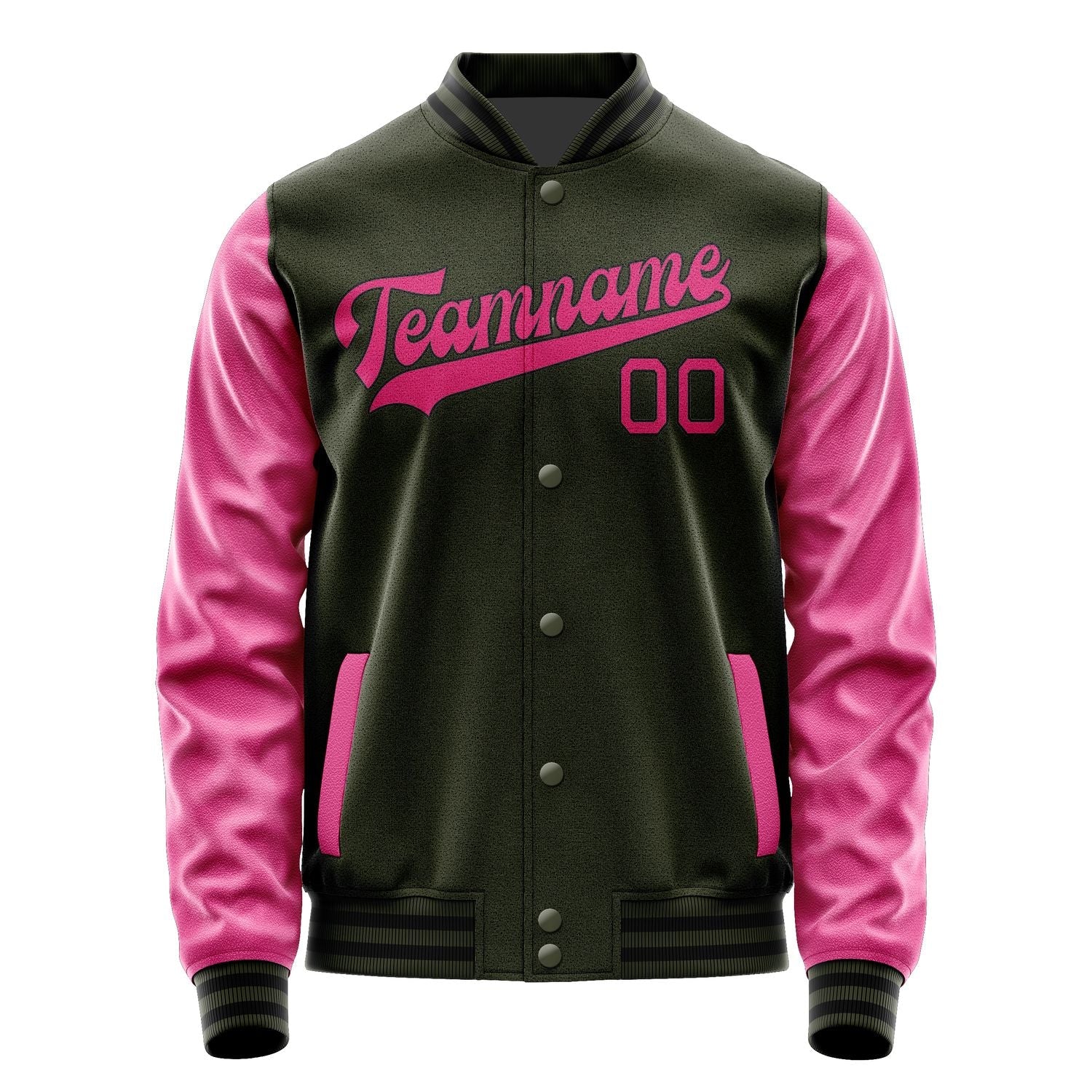 Custom Olive Pink Jacket JA0202130217B31713