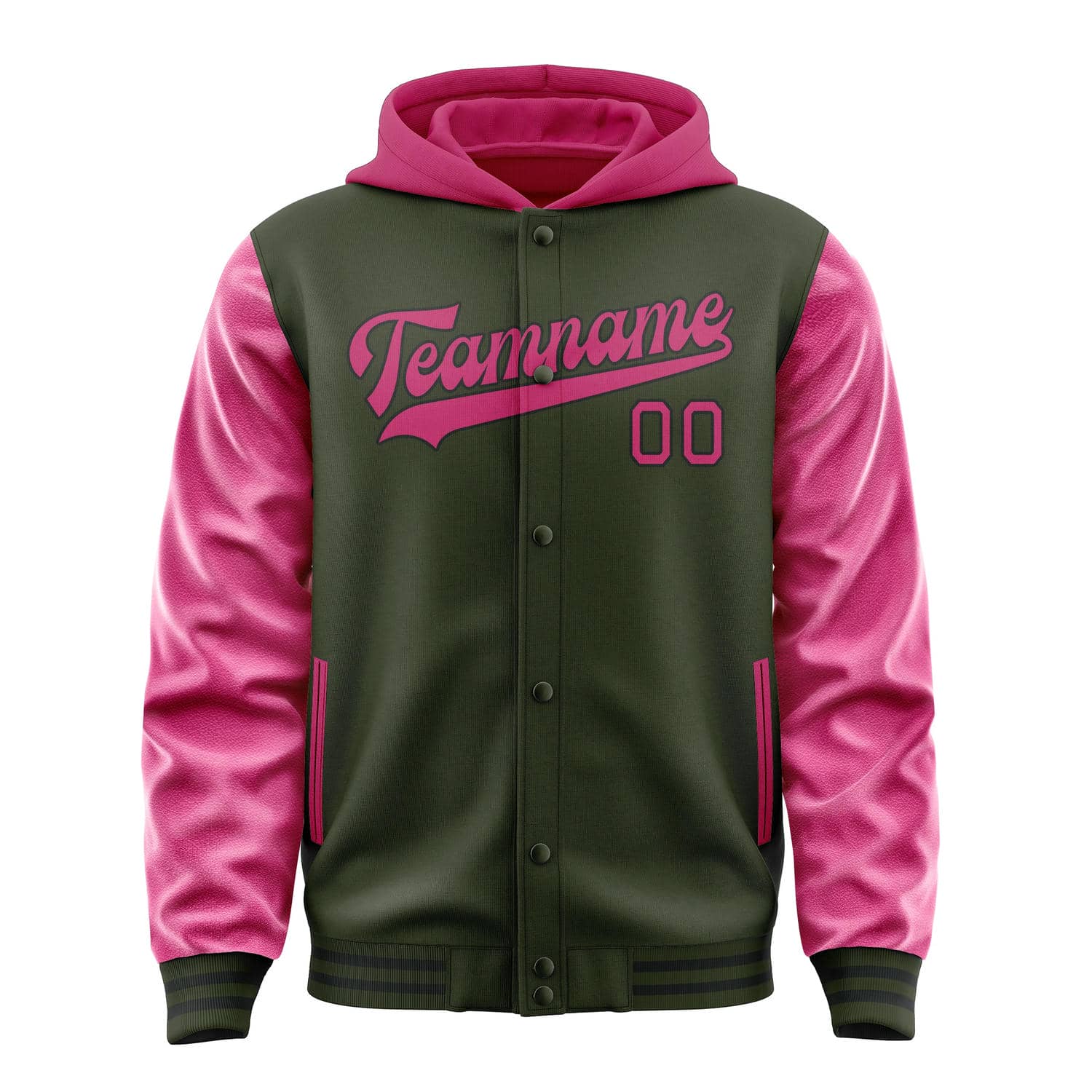 Custom Olive Pink Jacket