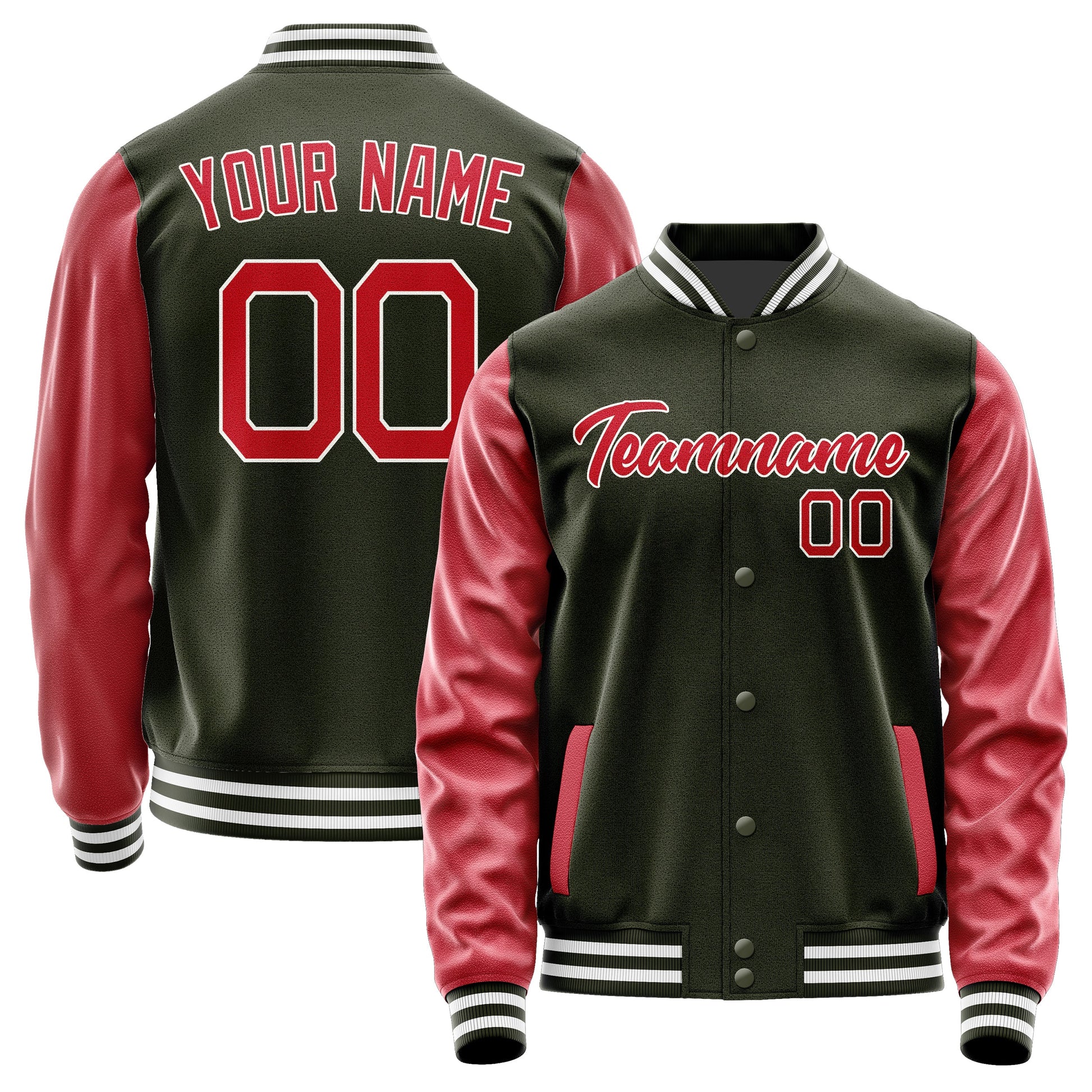 Custom Olive Red Jacket JA0202140218B21814