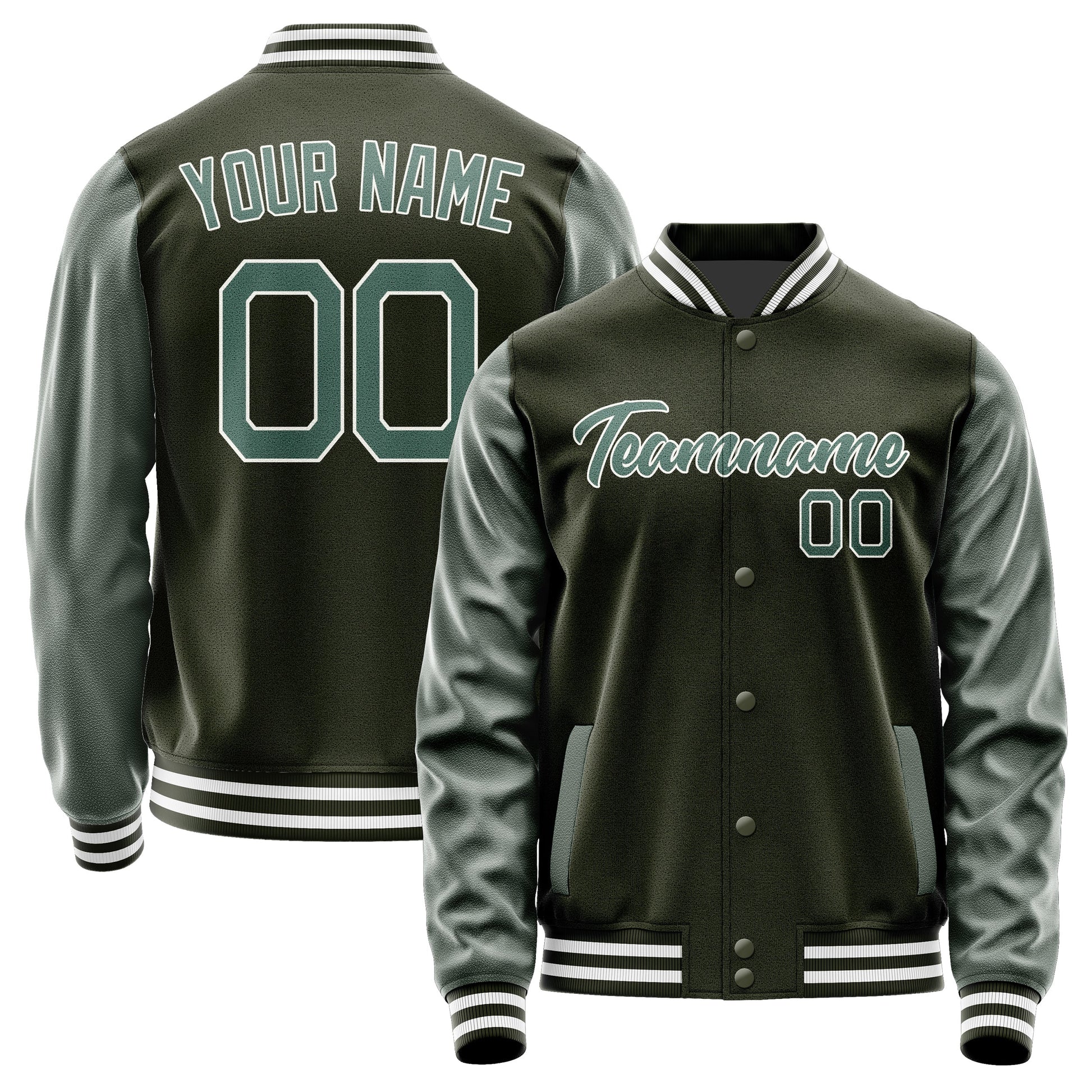 Custom Olive Blue Green Jacket JA0202270218B21827