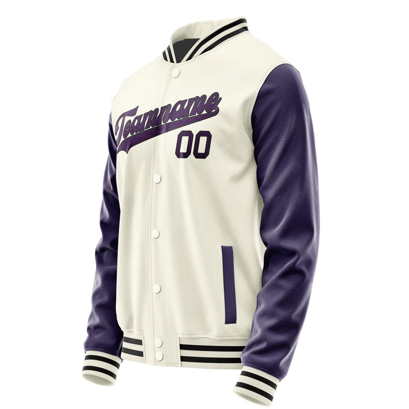 Custom Cream Purple Jacket JA0303070317B31707