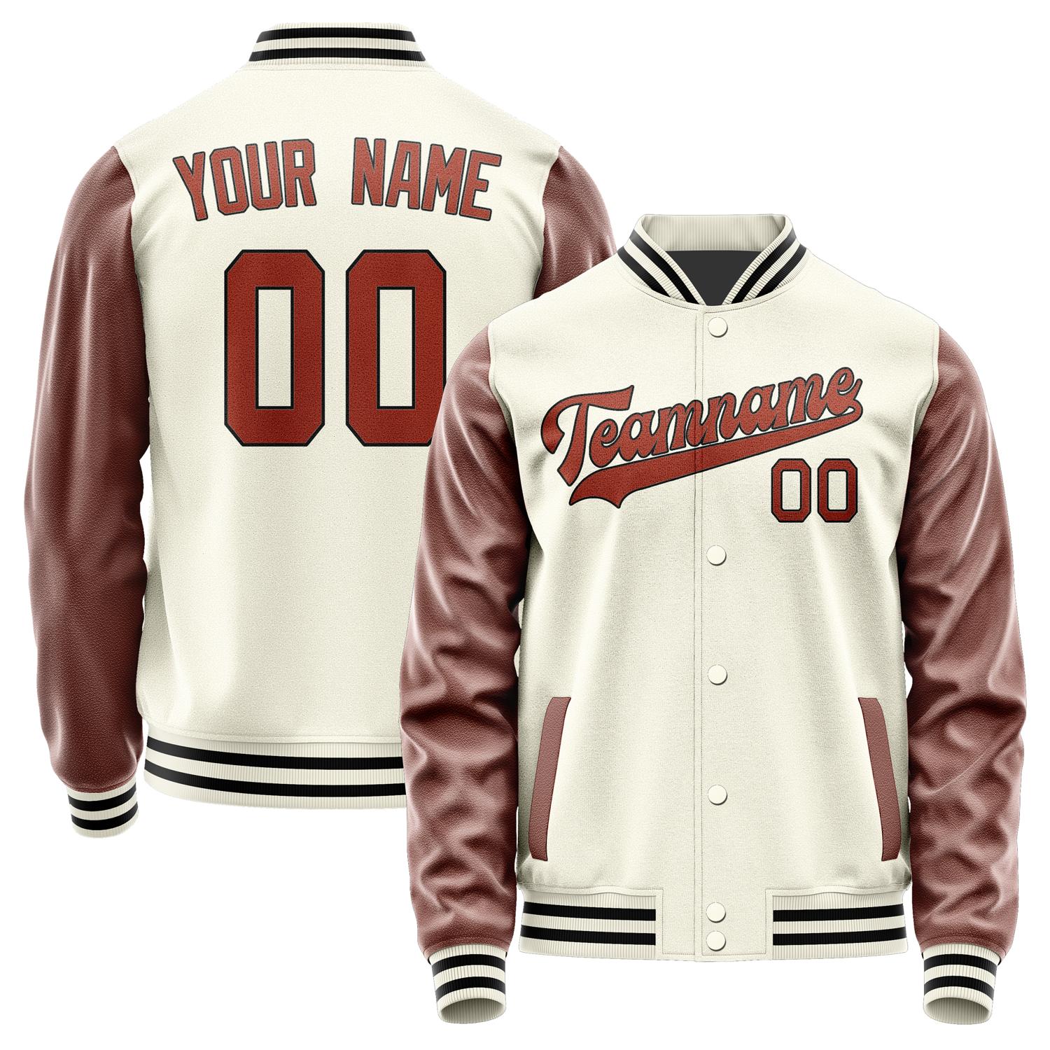 Custom Cream Coral Red Jacket JA0303160317B31716