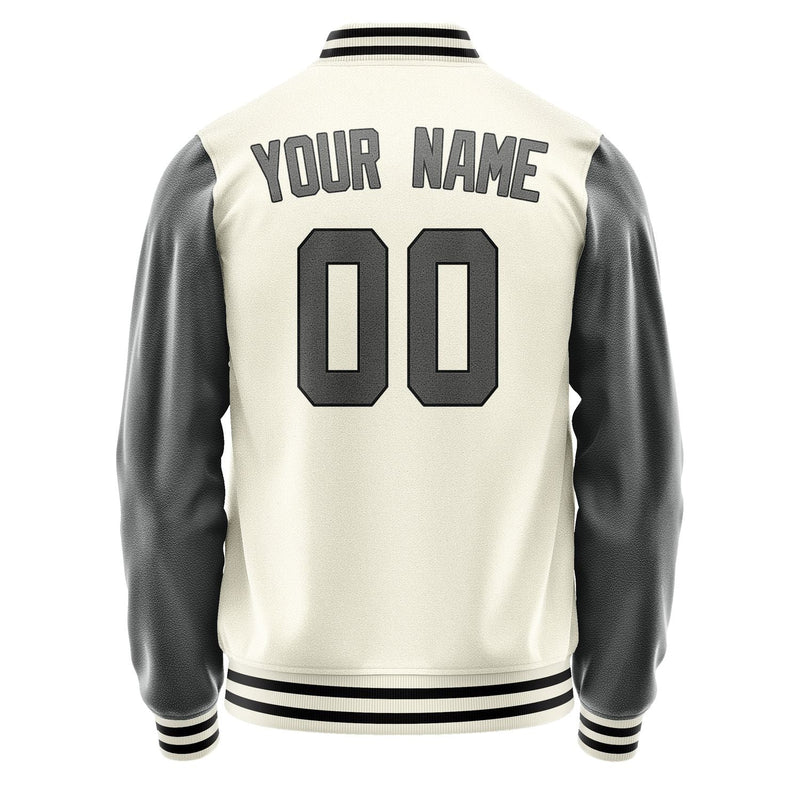 Custom Cream Dark Grey Jacket JA0303200317B31720