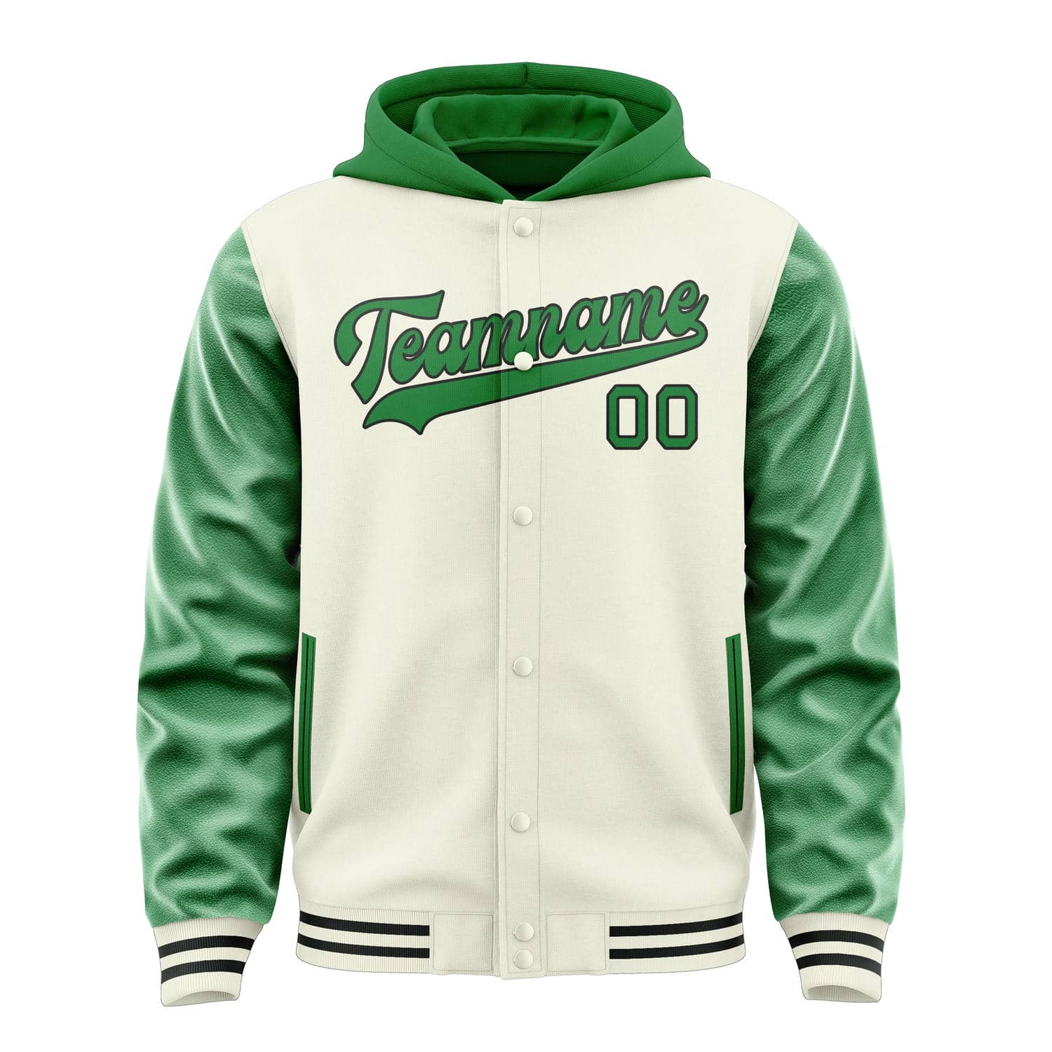 Custom Cream Emerald Green Jacket