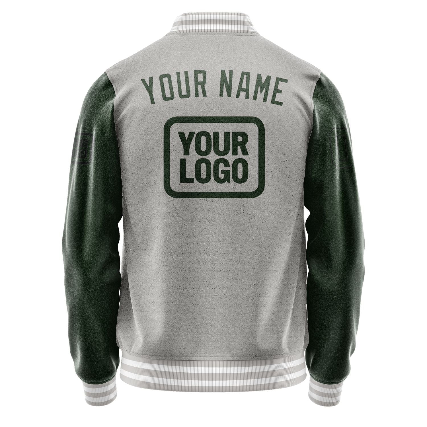 Custom Gray Dark Green Jacket JA040406041817060617