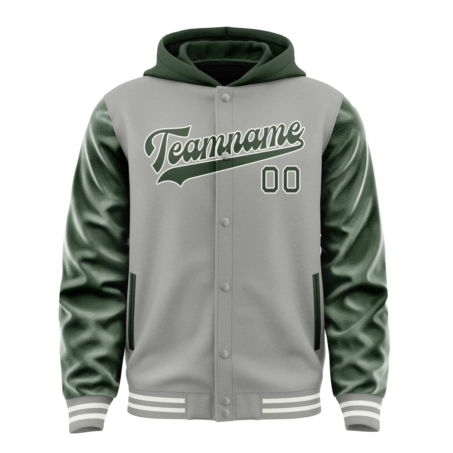 Custom Gray Dark Green Jacket