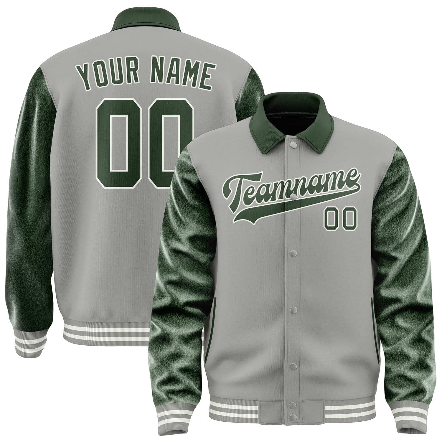 Custom Gray Dark Green Jacket