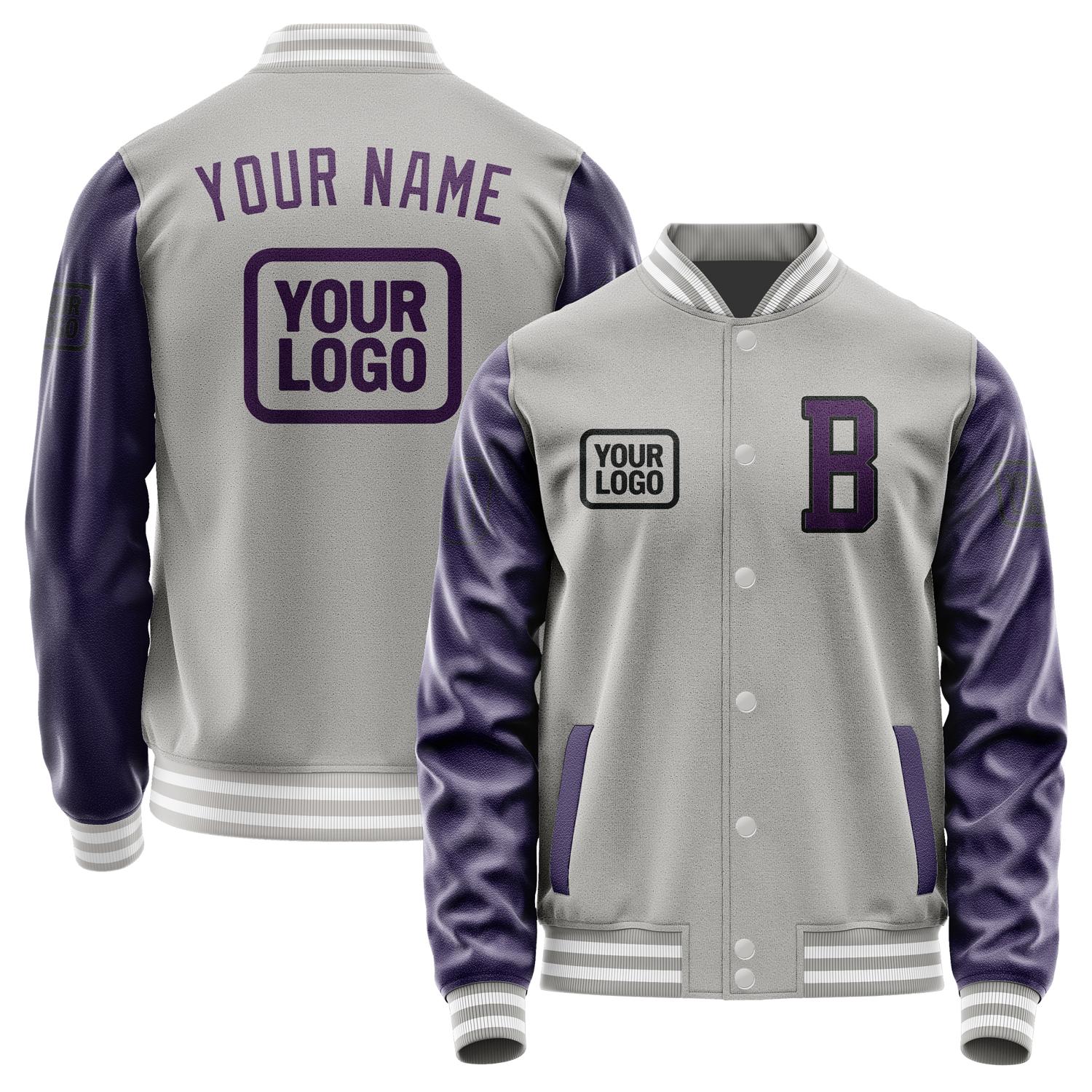 Custom Gray Purple Jacket JA040407041817070717
