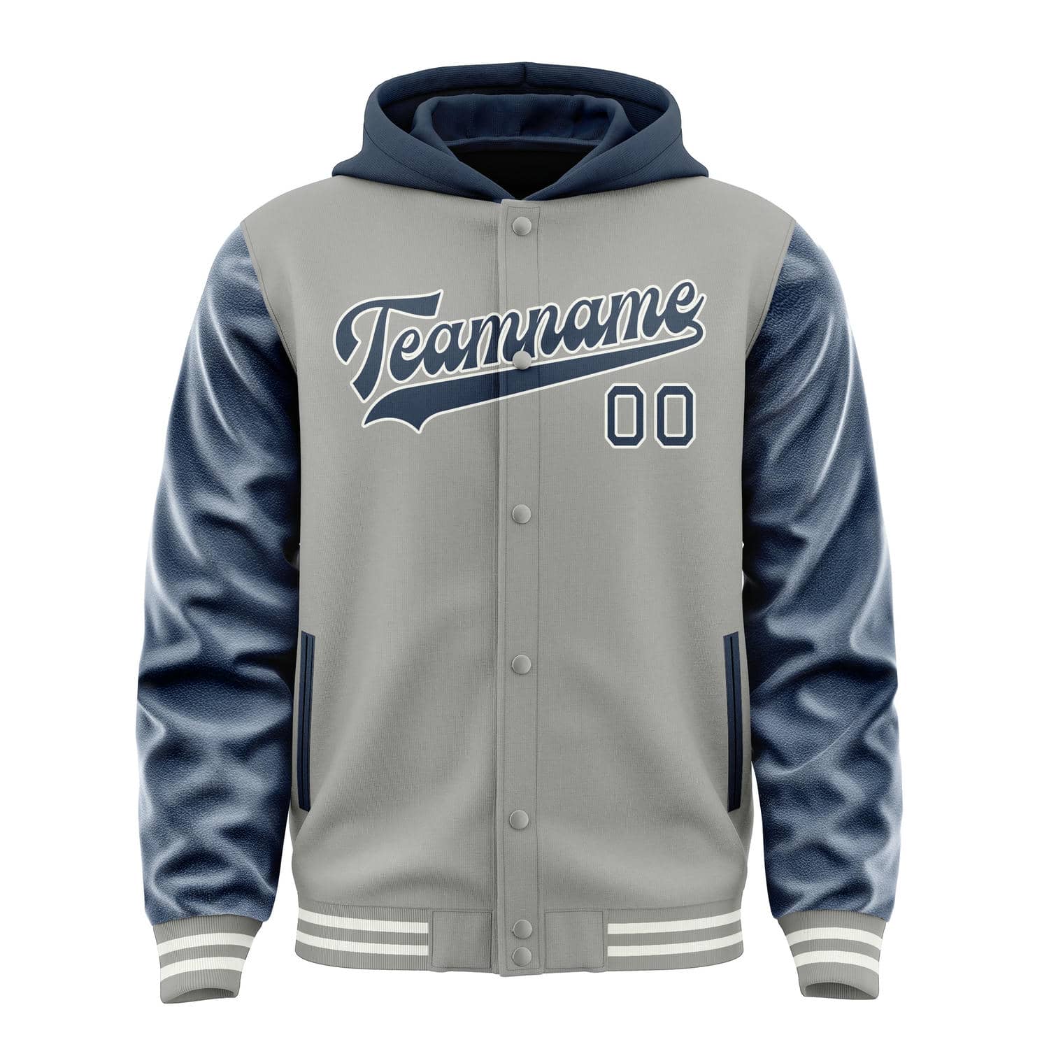 Custom Gray Blue Jacket