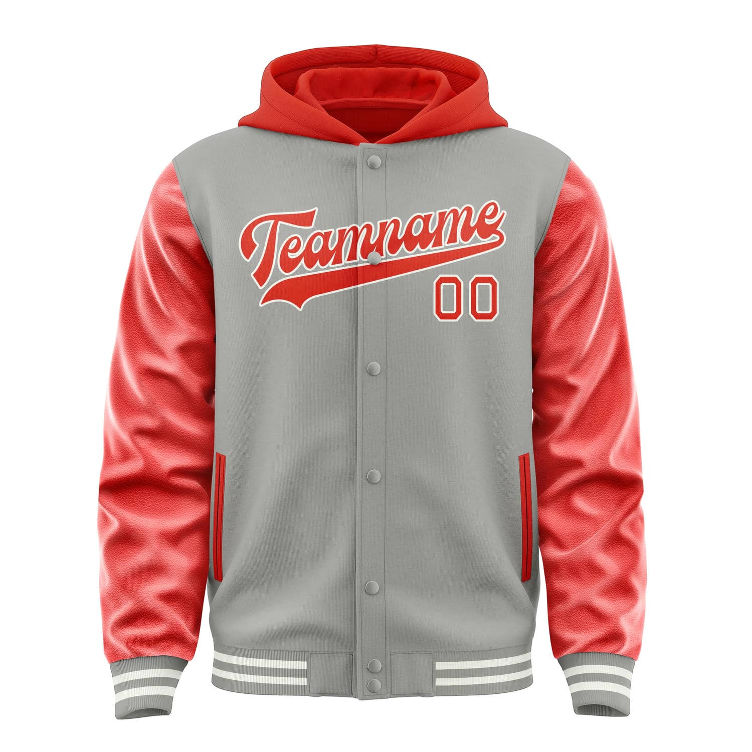 Custom Gray Orange Red Jacket
