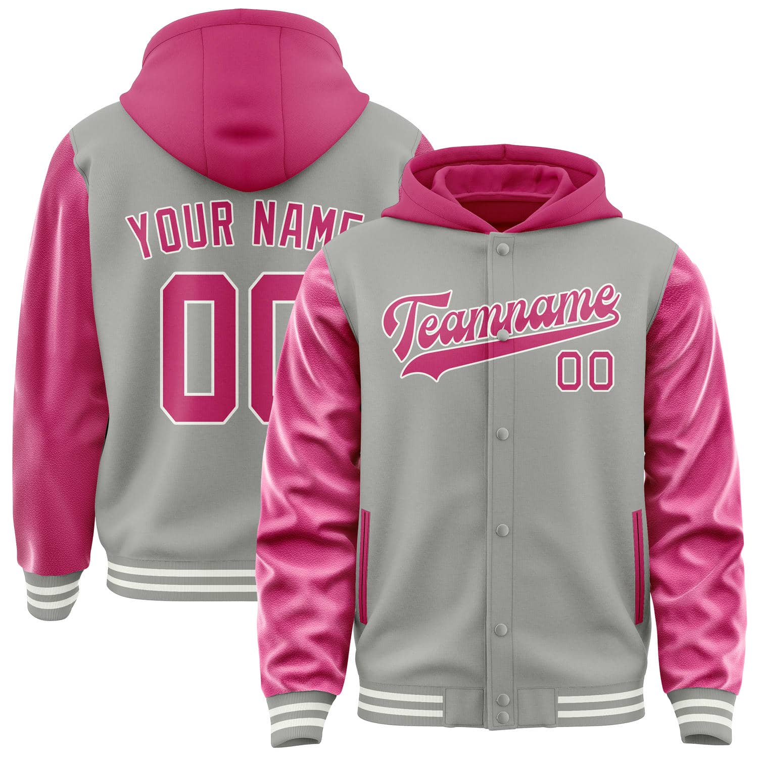 Custom Gray Pink Jacket
