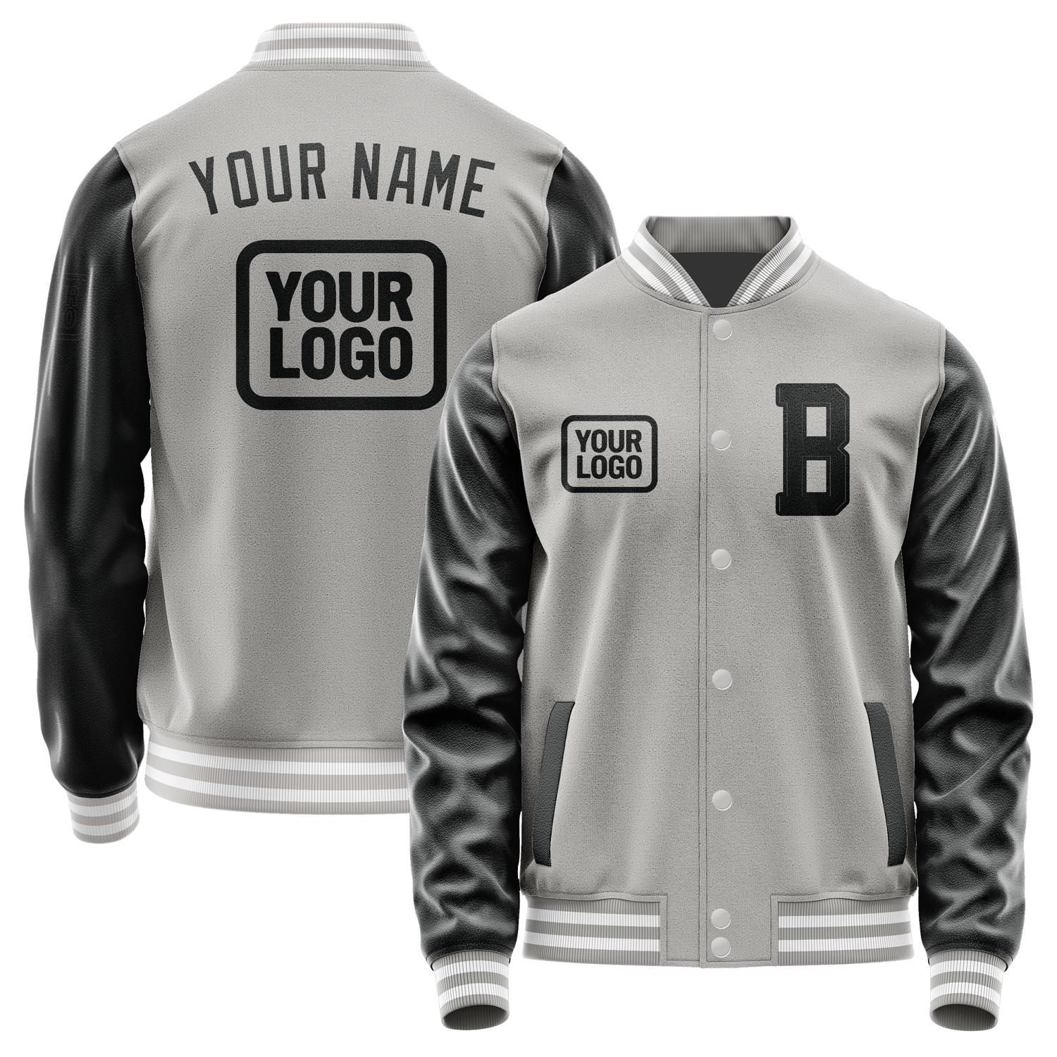 Custom Gray Black Jacket JA040417041817171717