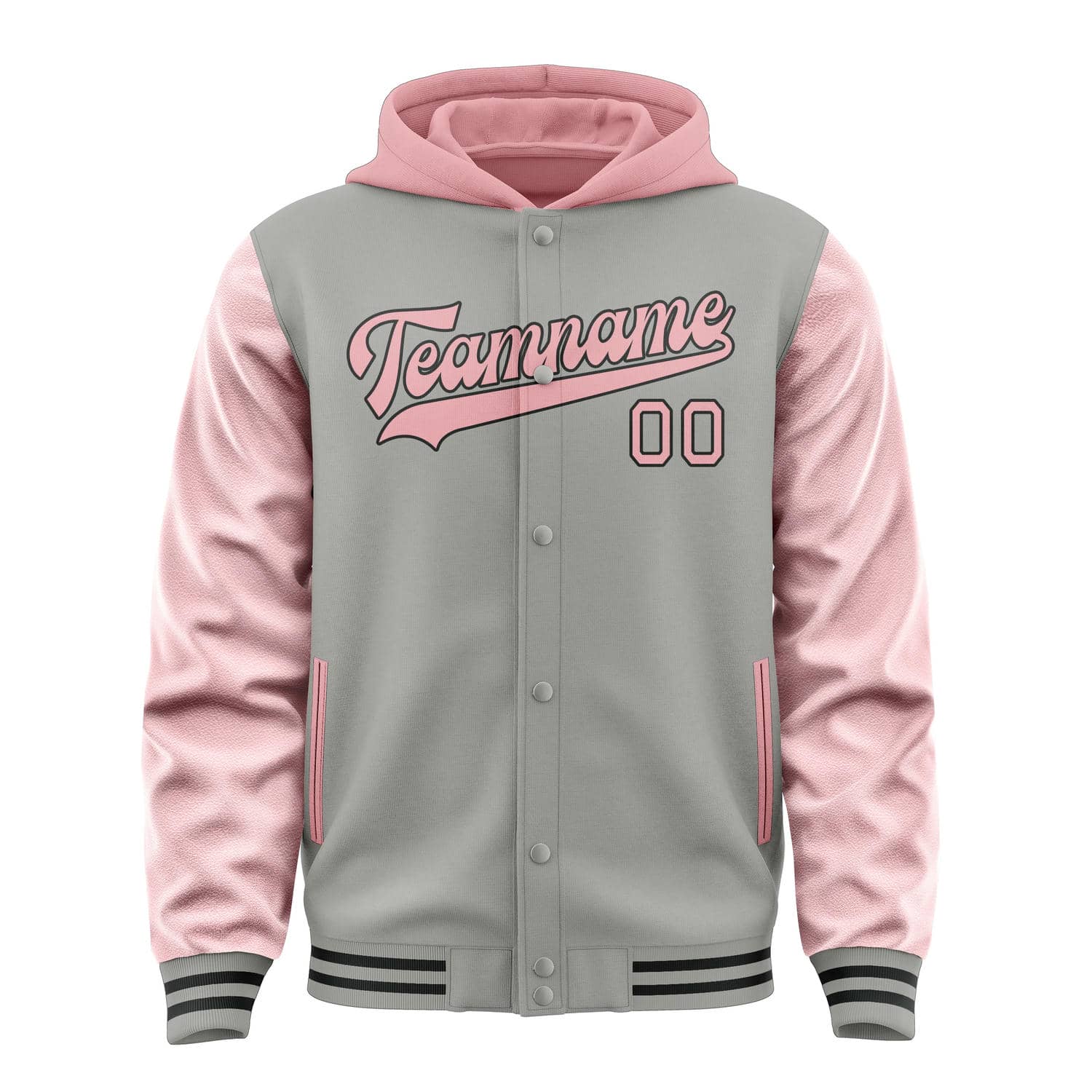 Custom Gray Light Pink Jacket