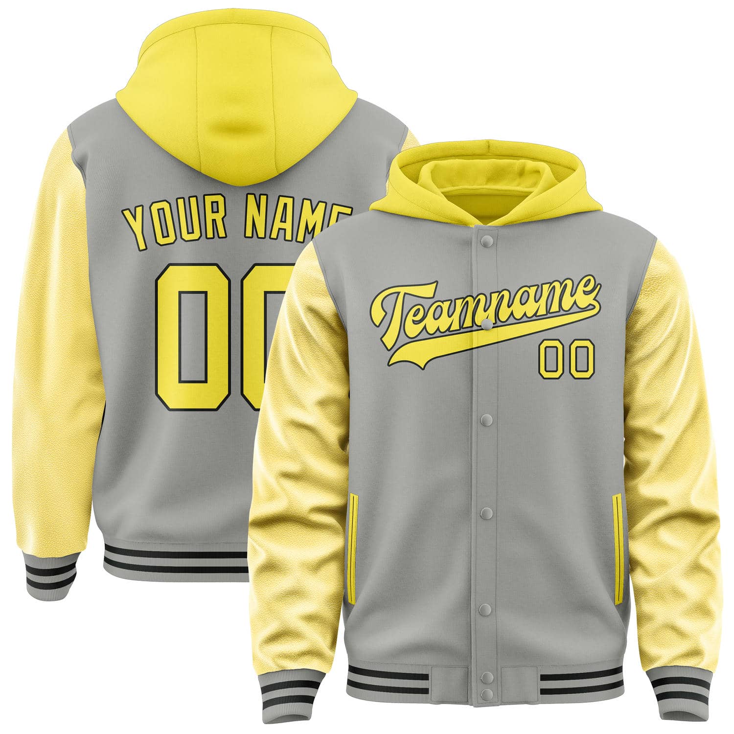 Custom Gray Light Yellow Jacket