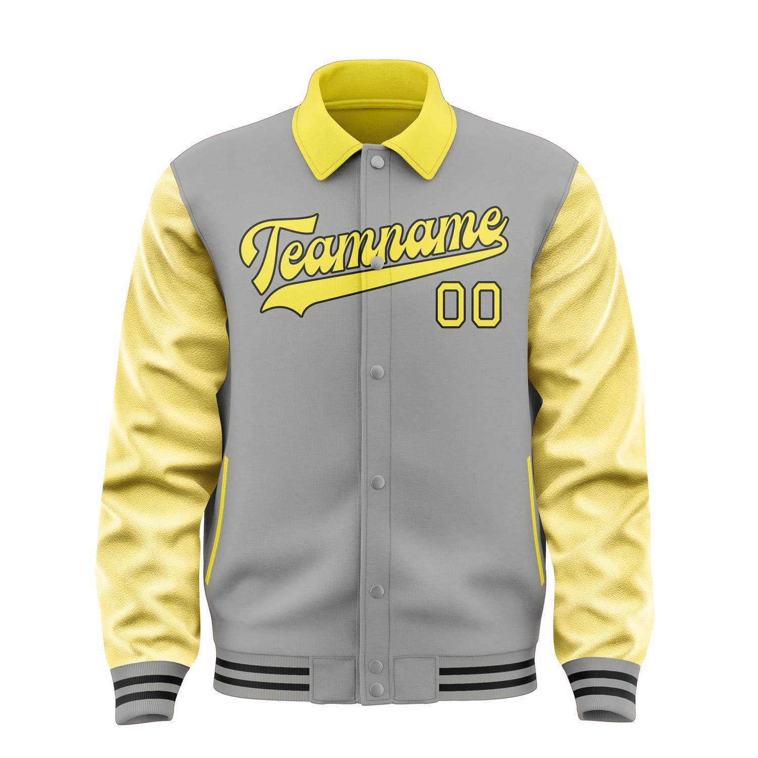 Custom Gray Light Yellow Jacket