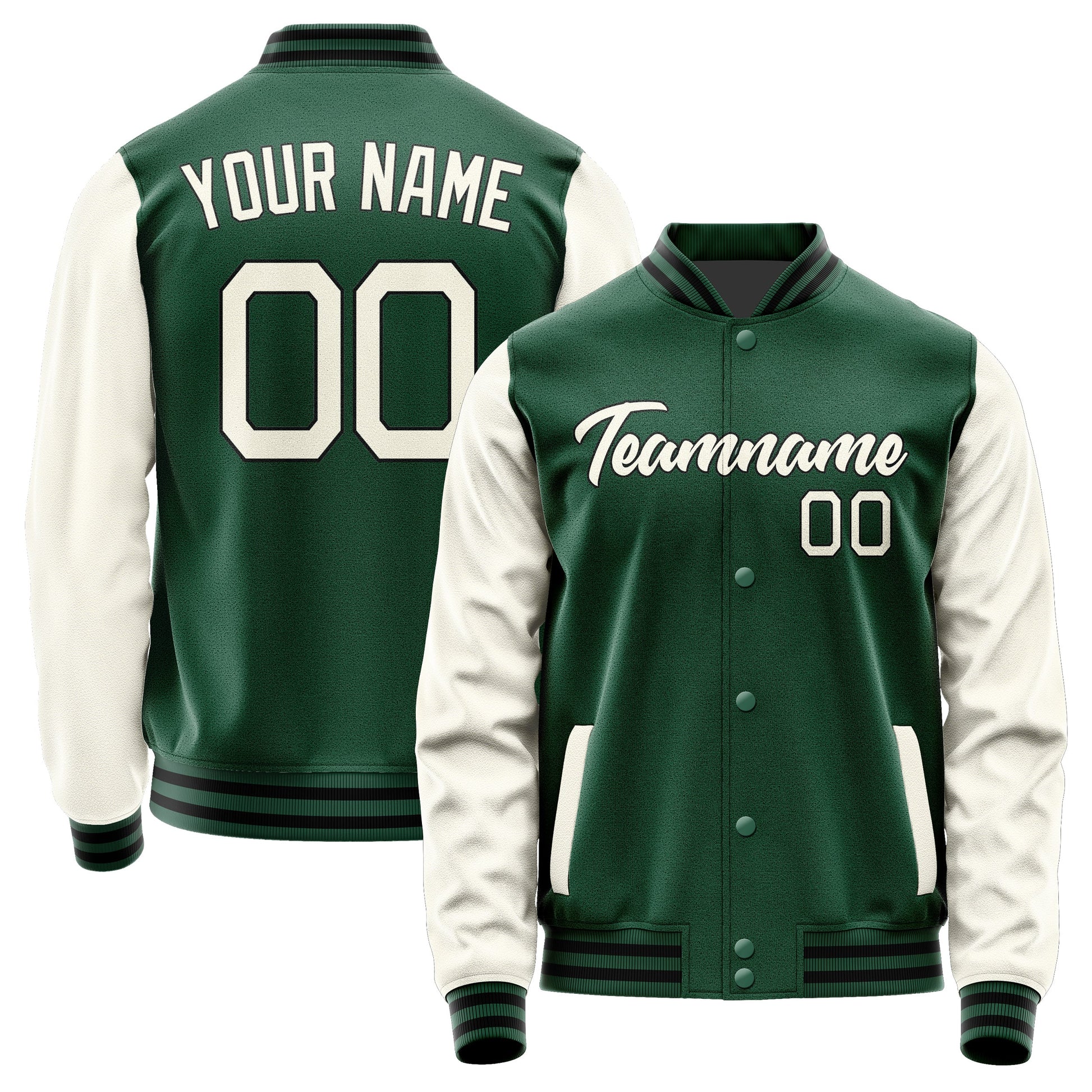 Custom Green Cream Jacket JA0505030517B21703