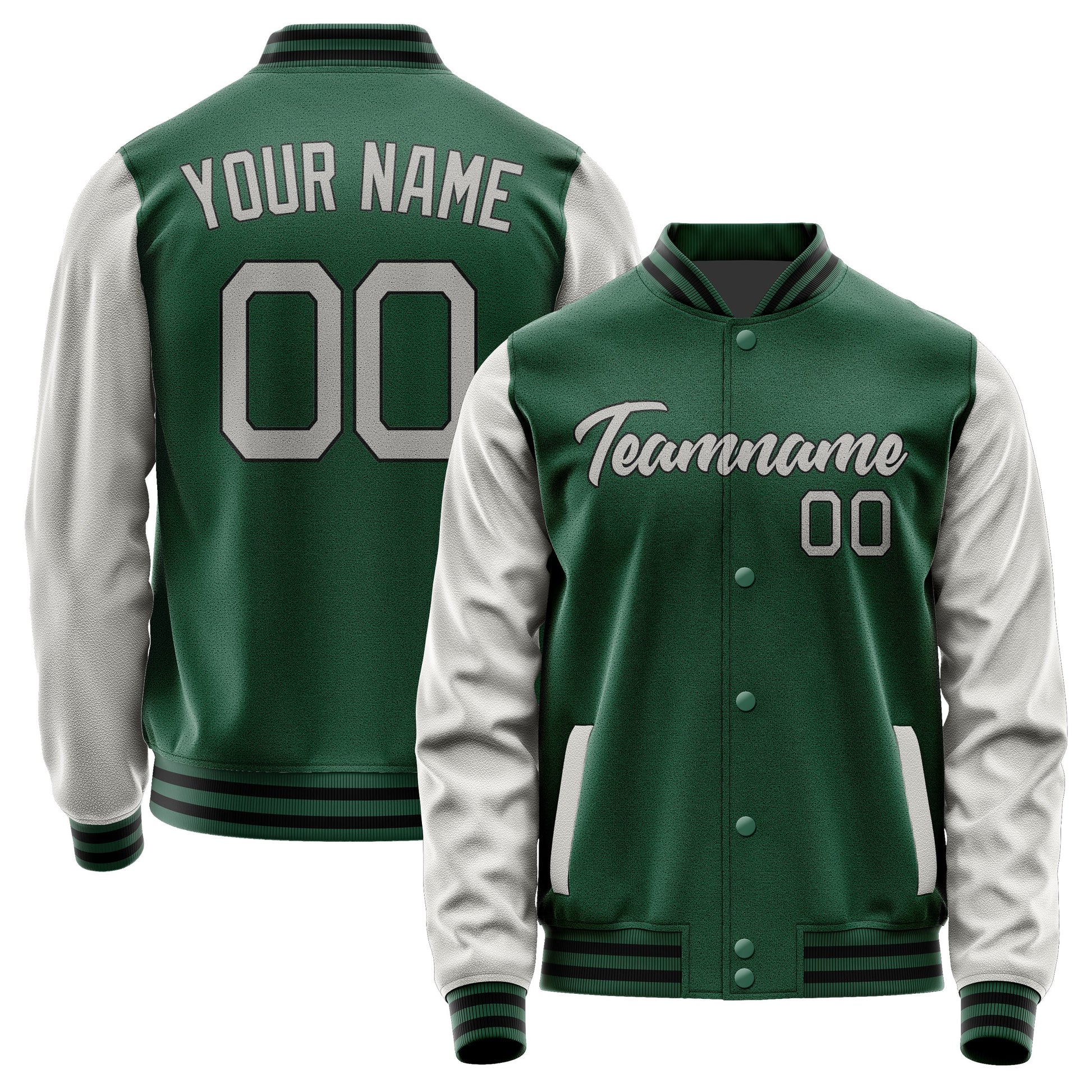 Custom Green Gray Jacket JA0505040517B21704