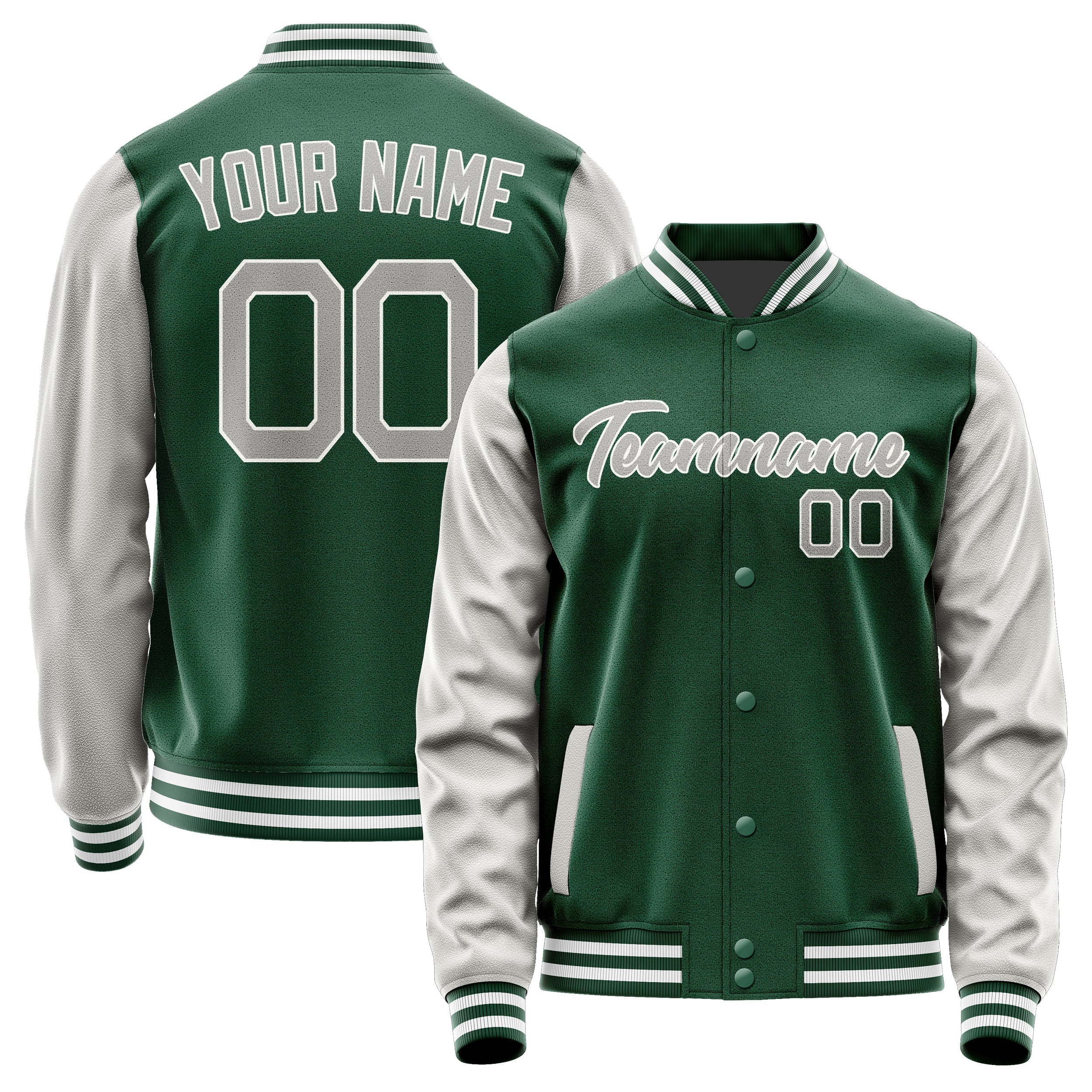 Custom Green Gray Jacket JA0505040518B21804