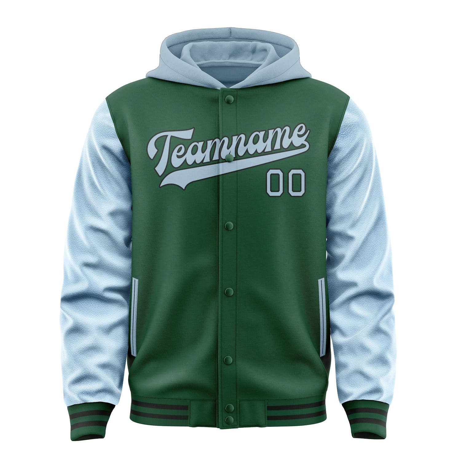 Custom Green Light Blue Jacket