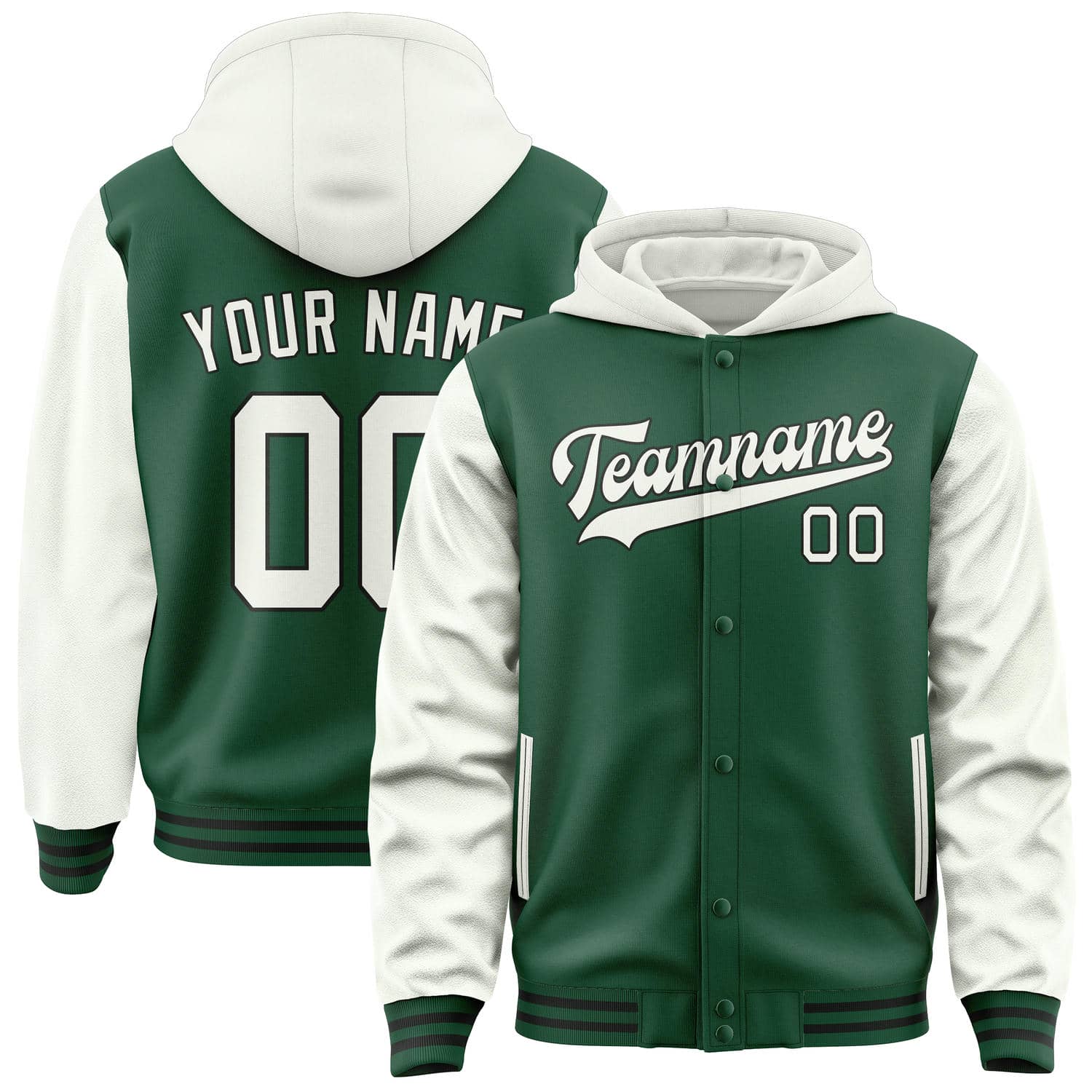 Custom Green White Jacket