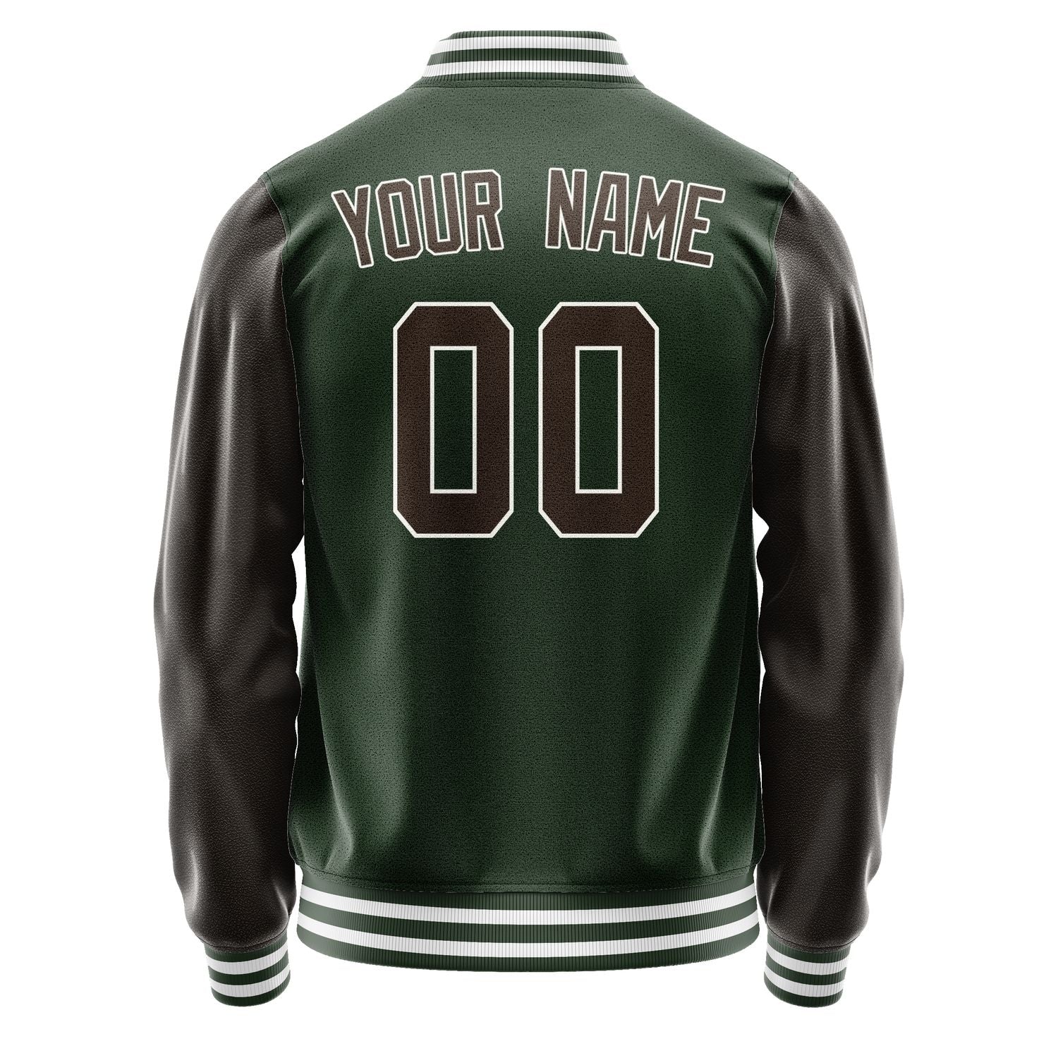 Custom Dark Green Brown Jacket JA0606010618B31801