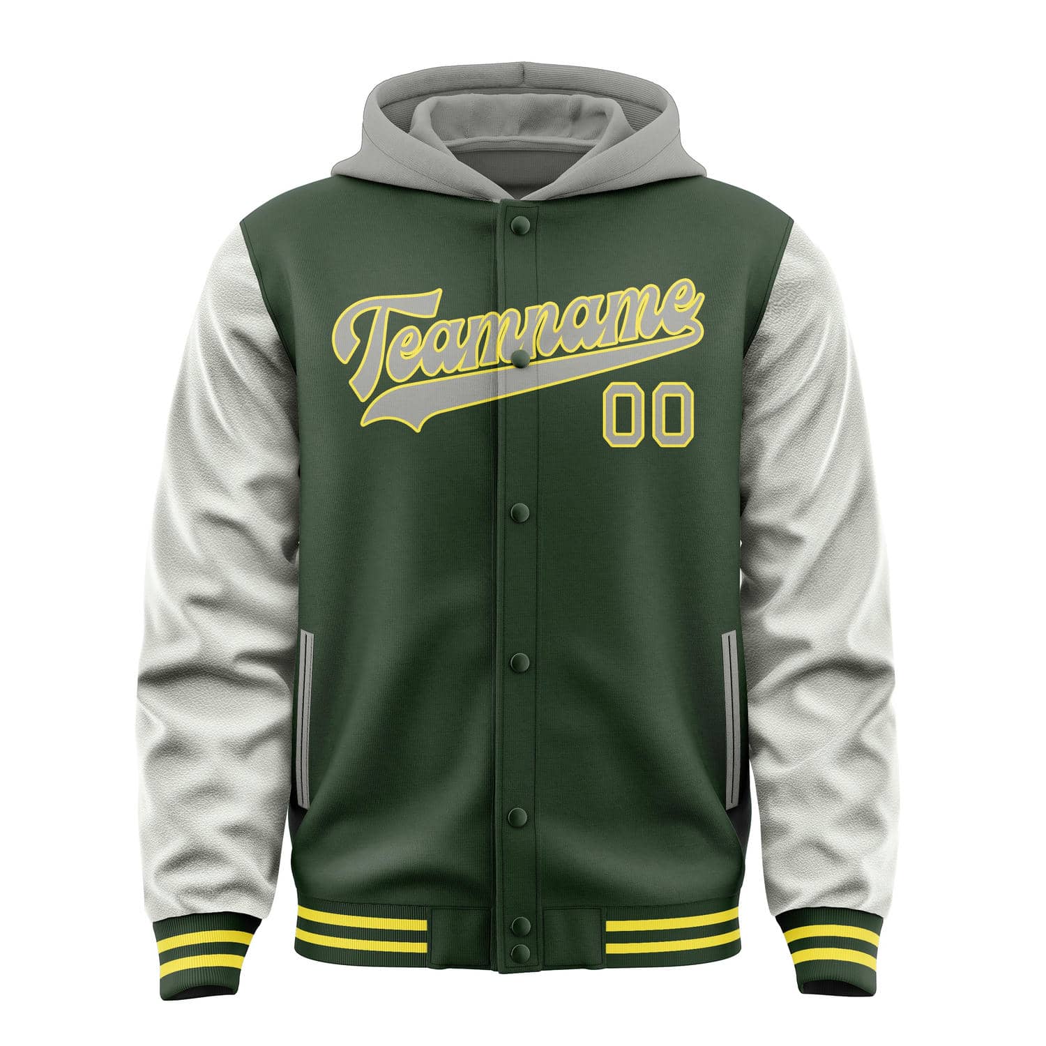 Custom Dark Green Gray Jacket