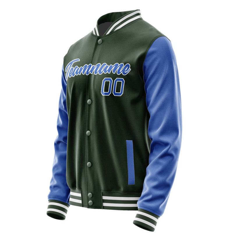 Custom Dark Green Sky Blue Jacket JA0606090618B21809