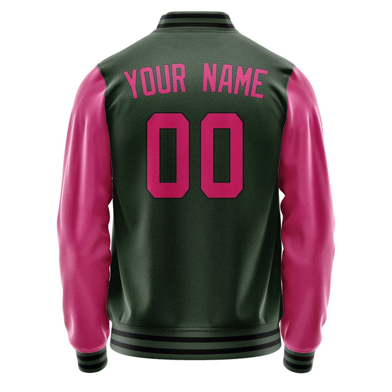 Custom Dark Green Pink Jacket JA0606130617B31713