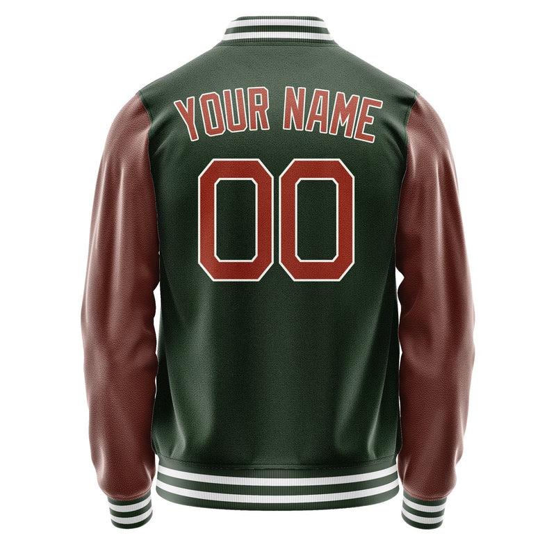 Custom Dark Green Coral Red Jacket JA0606160618B21816