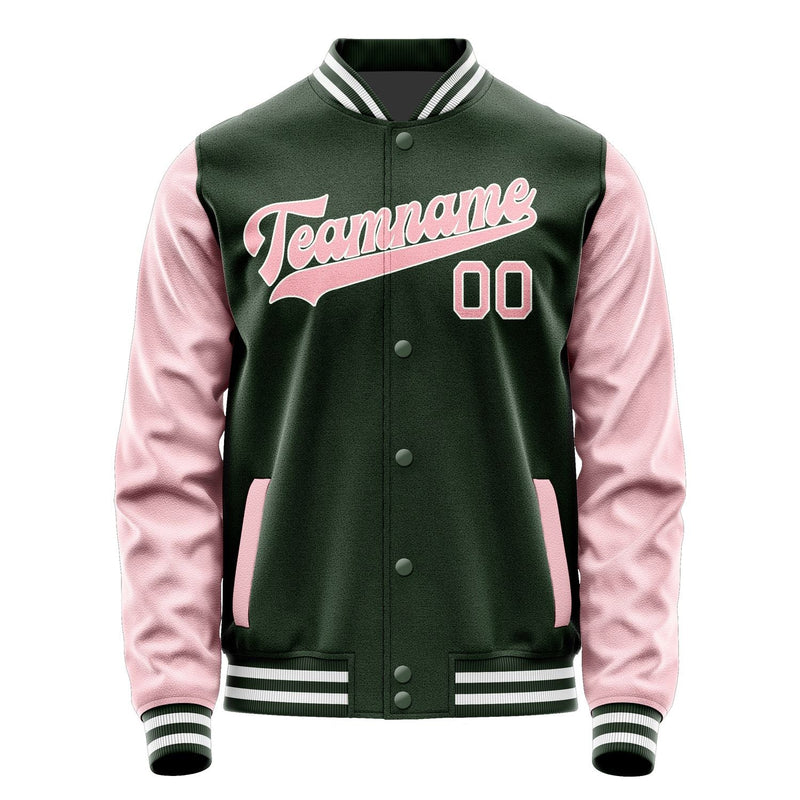 Custom Dark Green Light Pink Jacket JA0606210618B31821