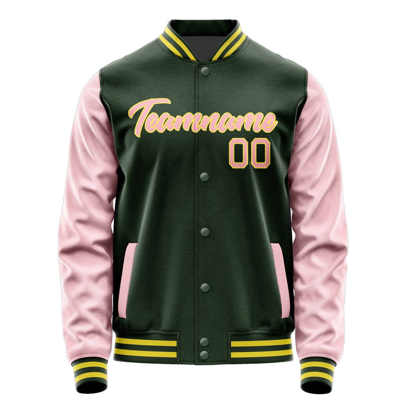 Custom Dark Green Light Pink Jacket JA0606210626B22621