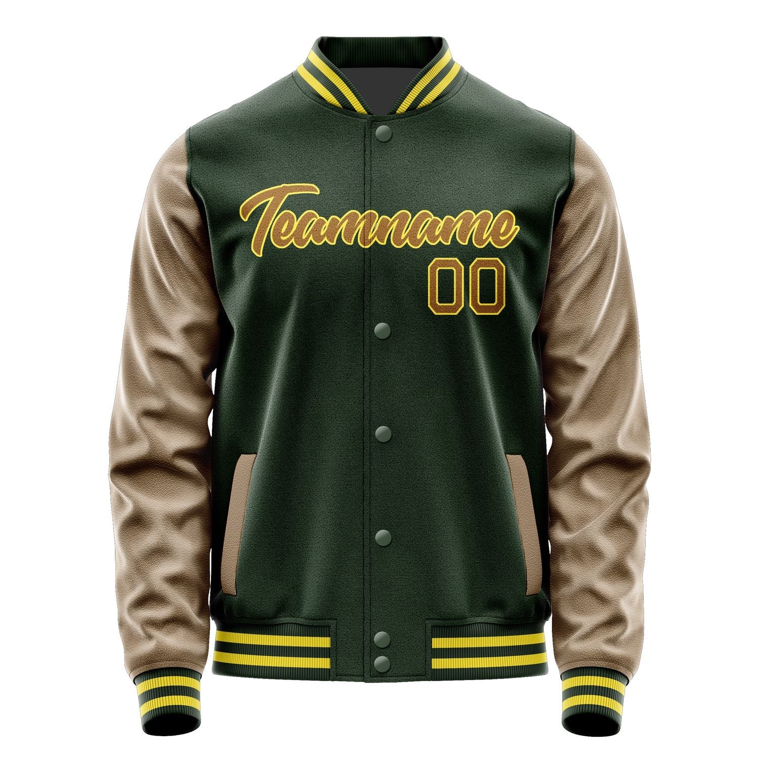 Custom Dark Green Khaki Jacket JA0606220626B22622