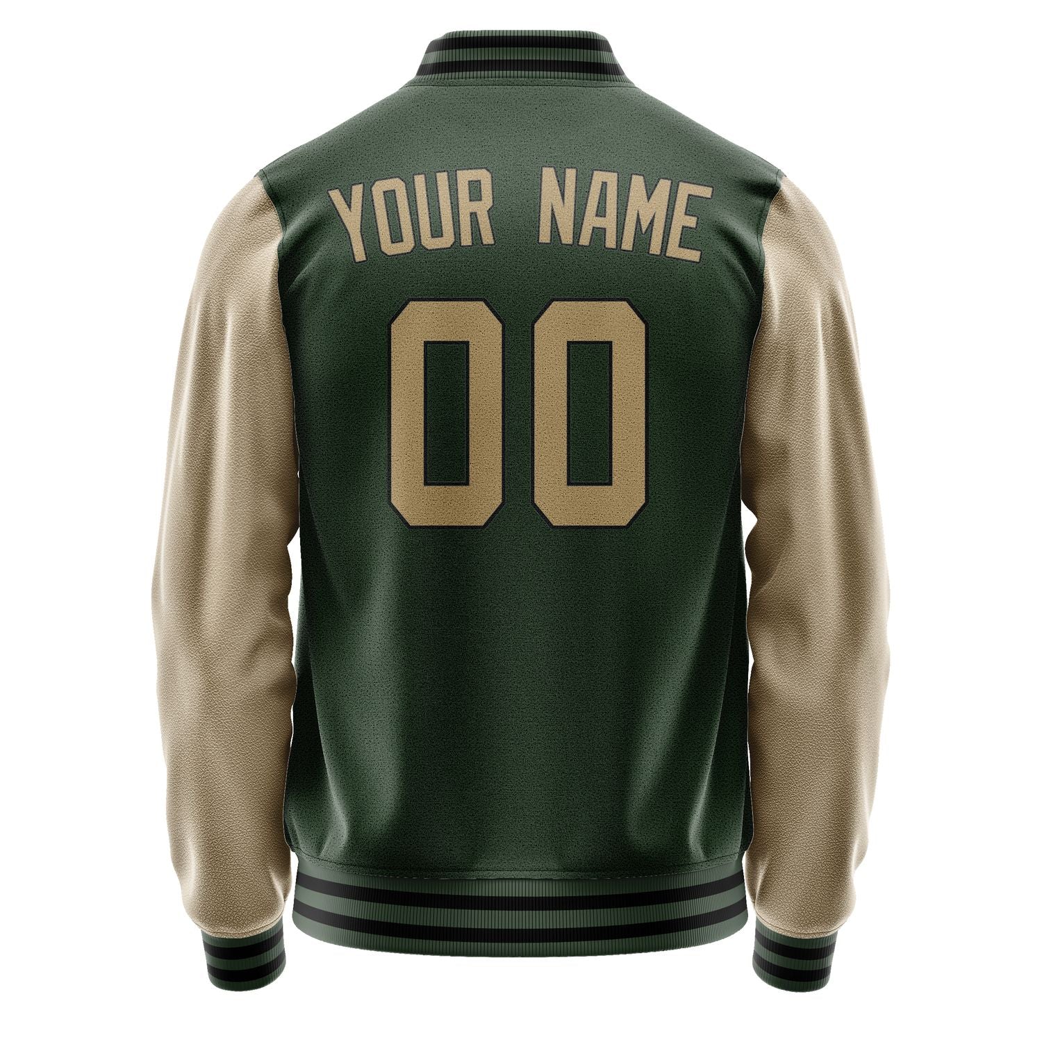 Custom Dark Green Light Khaki Jacket JA0606250617B31725