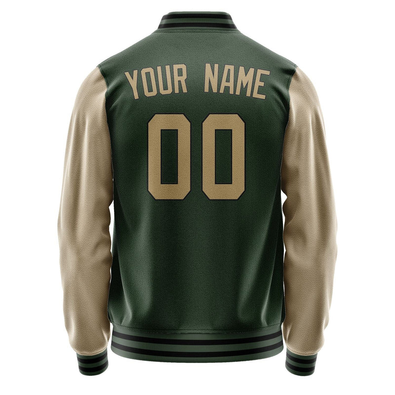 Custom Dark Green Light Khaki Jacket JA0606250617B31725
