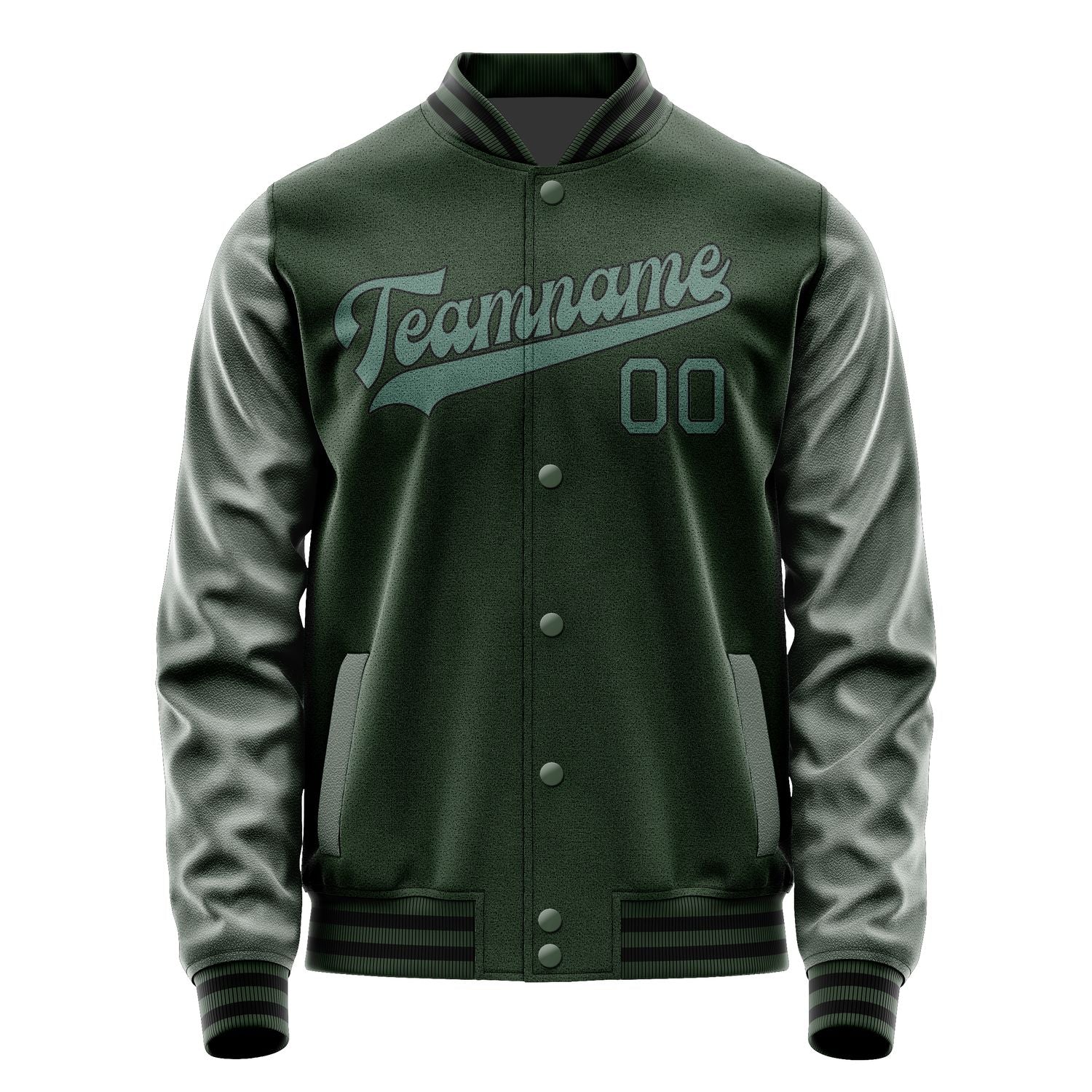 Custom Dark Green Blue Green Jacket JA0606270617B31727