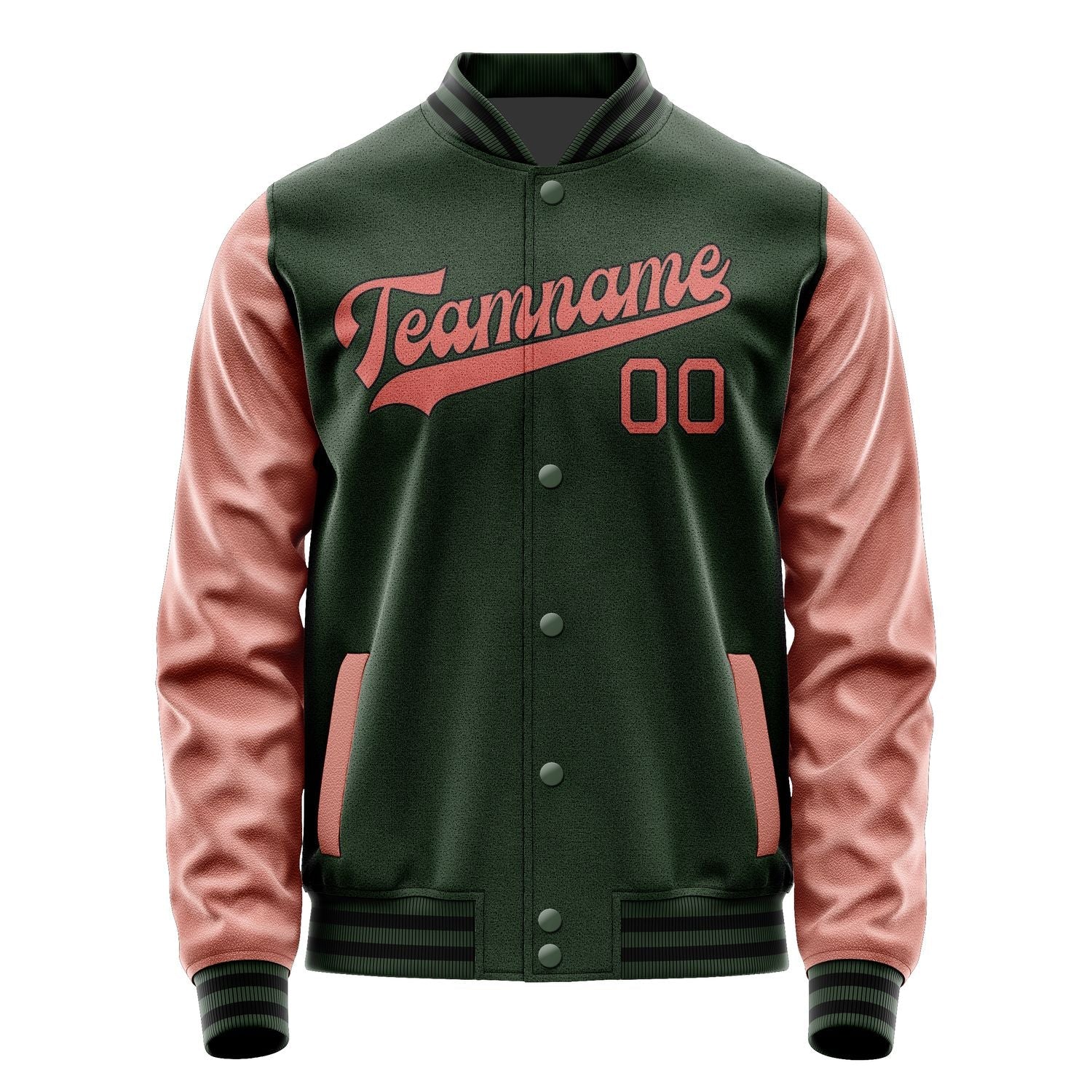 Custom Dark Green Copper Rose Jacket JA0606290617B31729