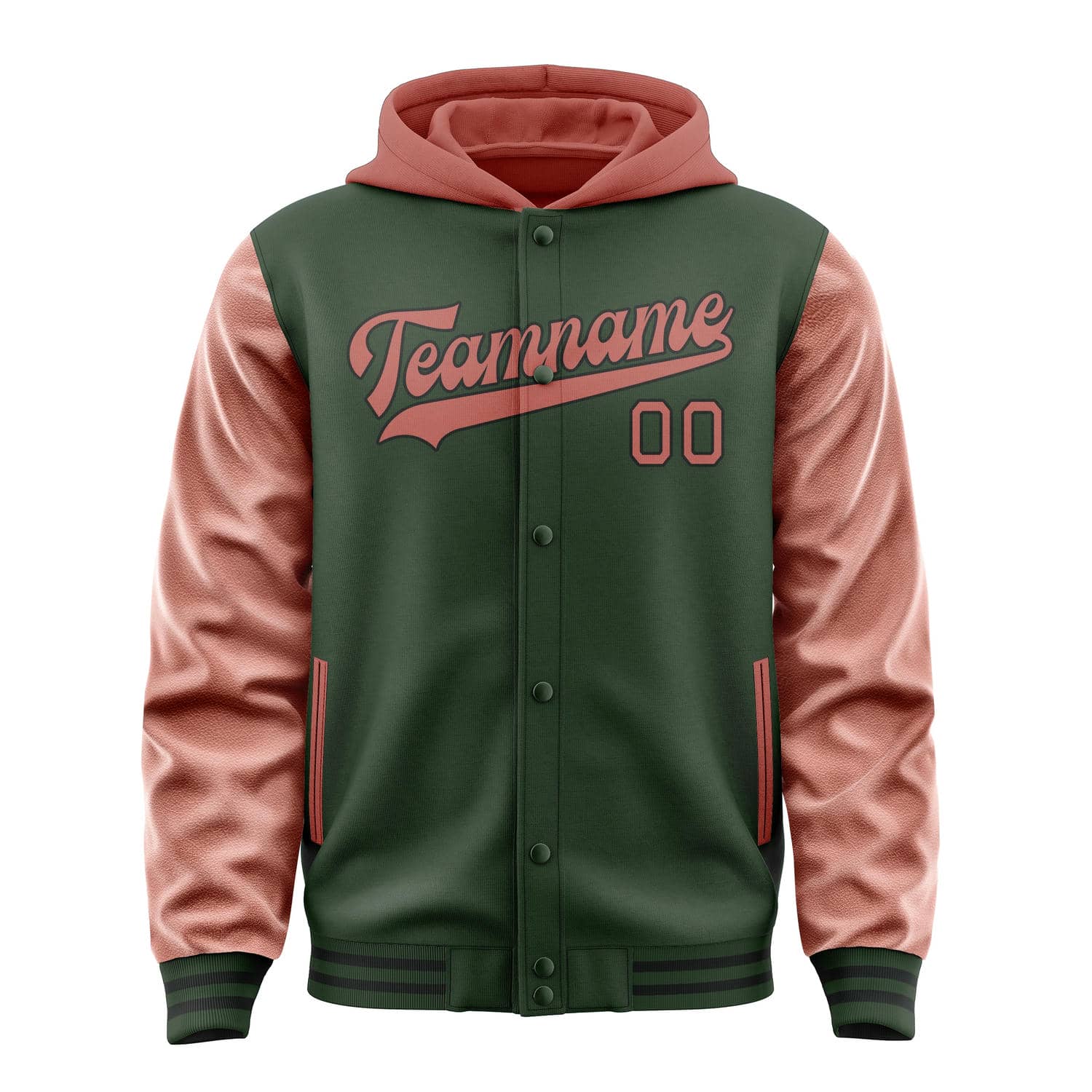 Custom Dark Green Copper Rose Jacket