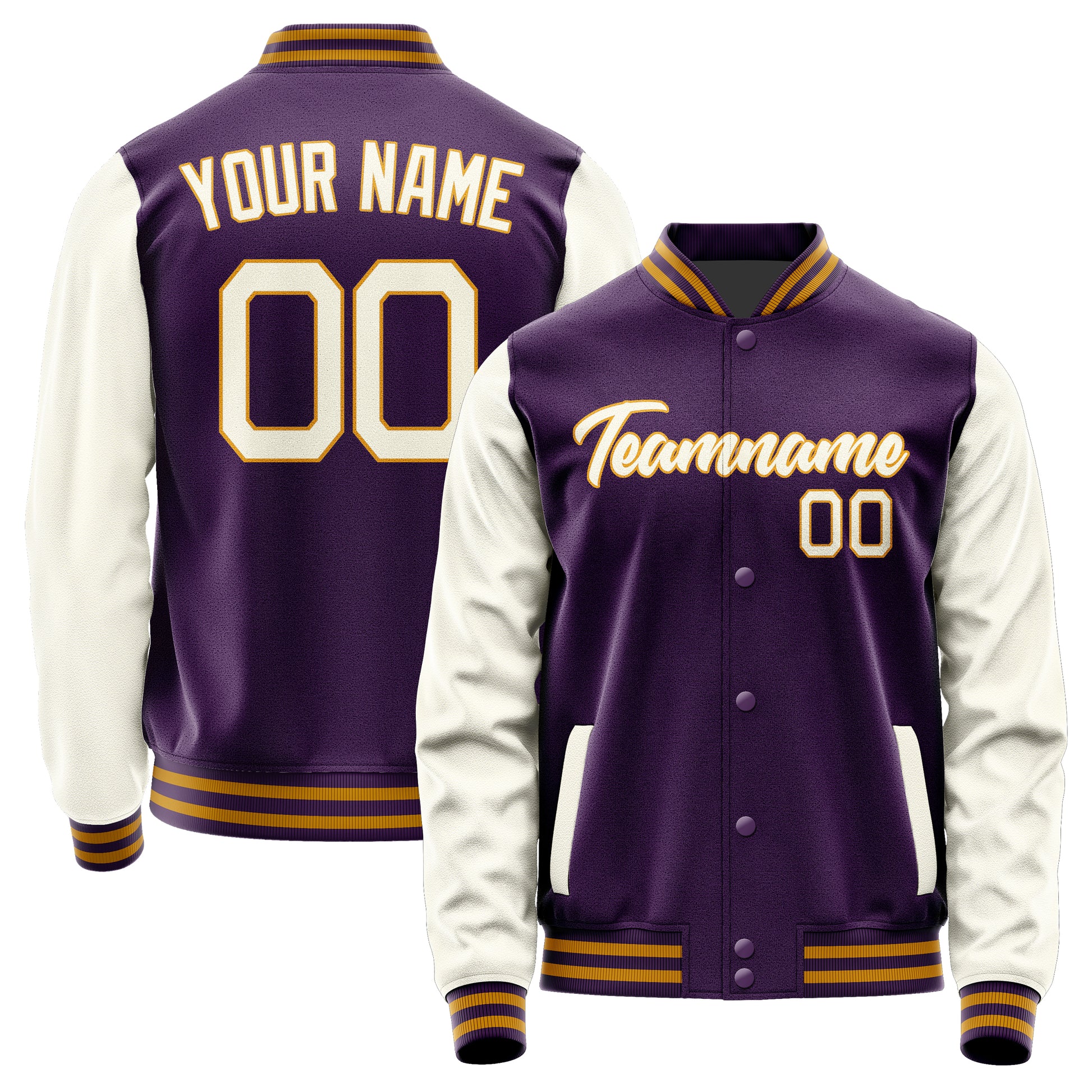 Custom Purple Cream Jacket JA0707030719B21903