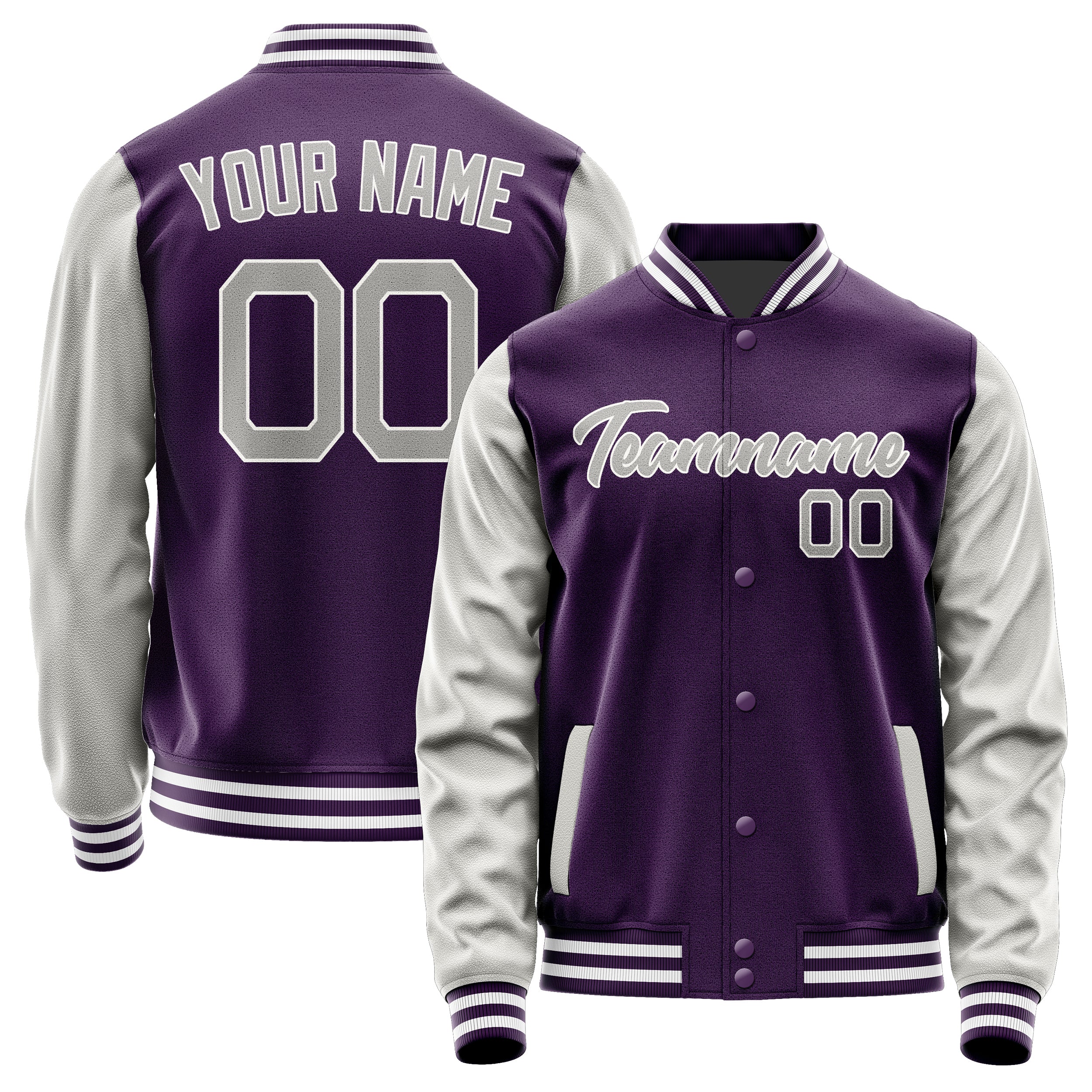 Custom Purple Gray Jacket JA0707040718B21804