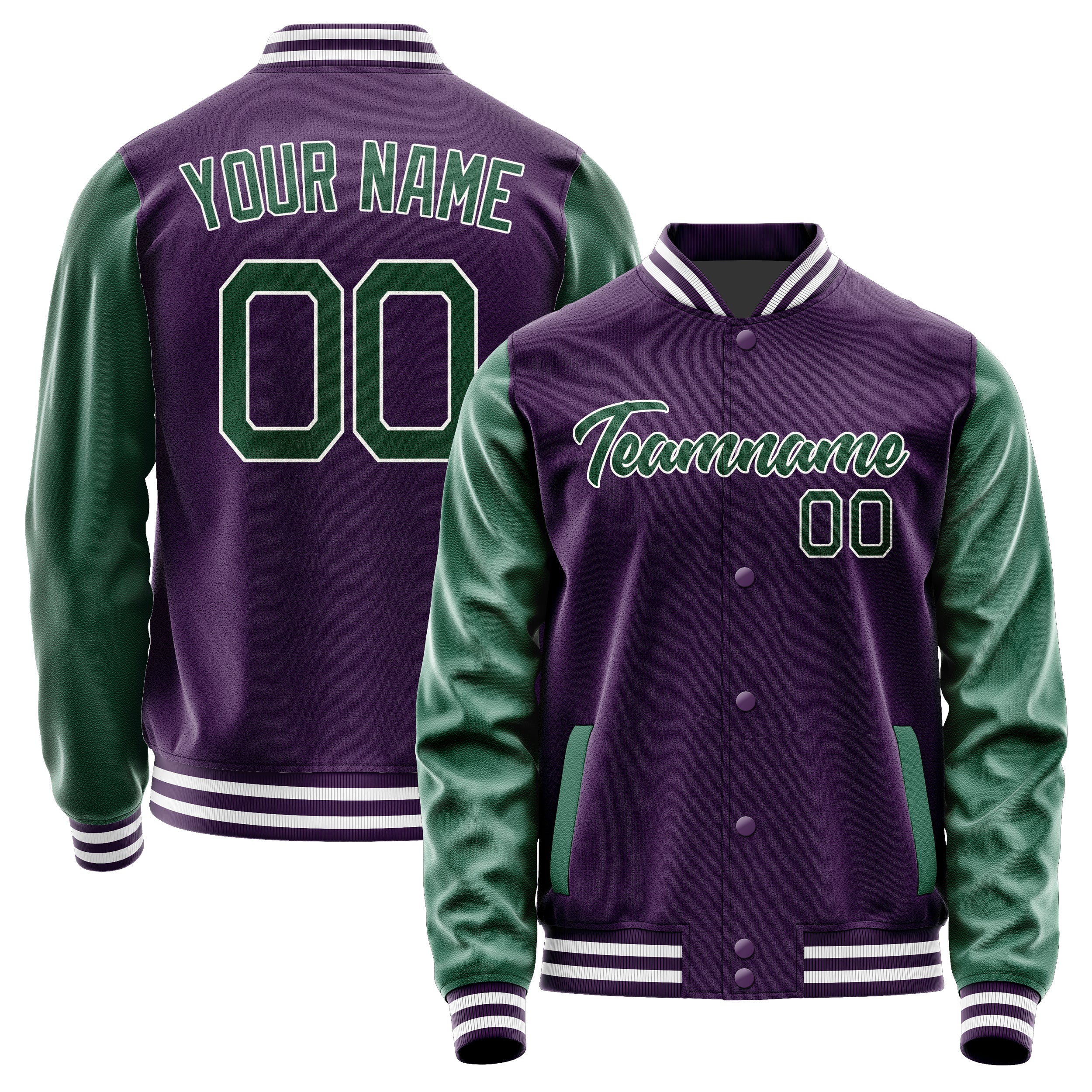 Custom Purple Green Jacket JA0707050718B21805