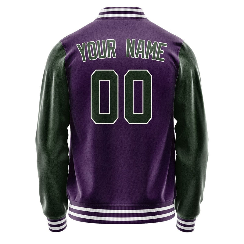 Custom Purple Dark Green Jacket JA0707060718B31806