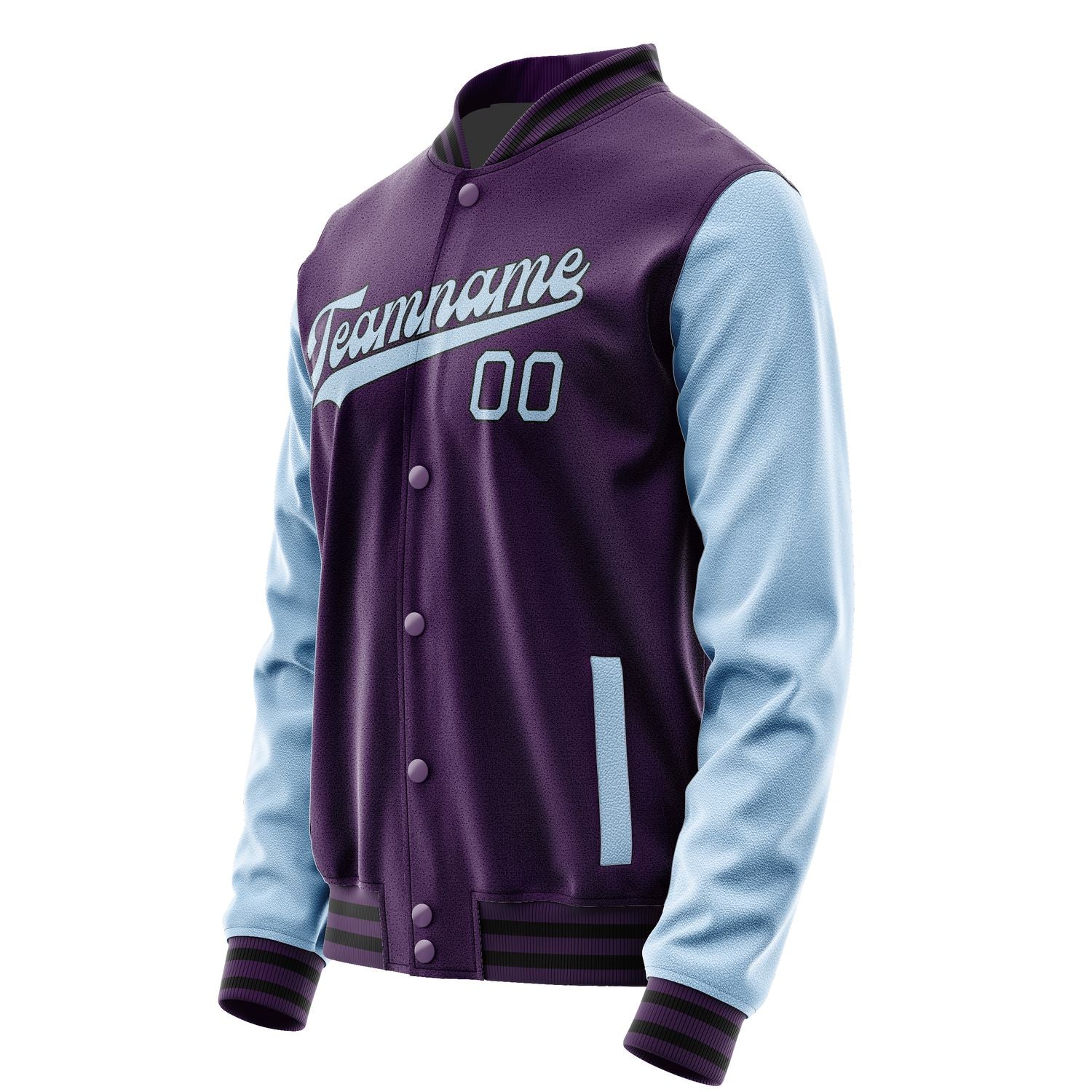 Custom Purple Light Blue Jacket JA0707080717B31708