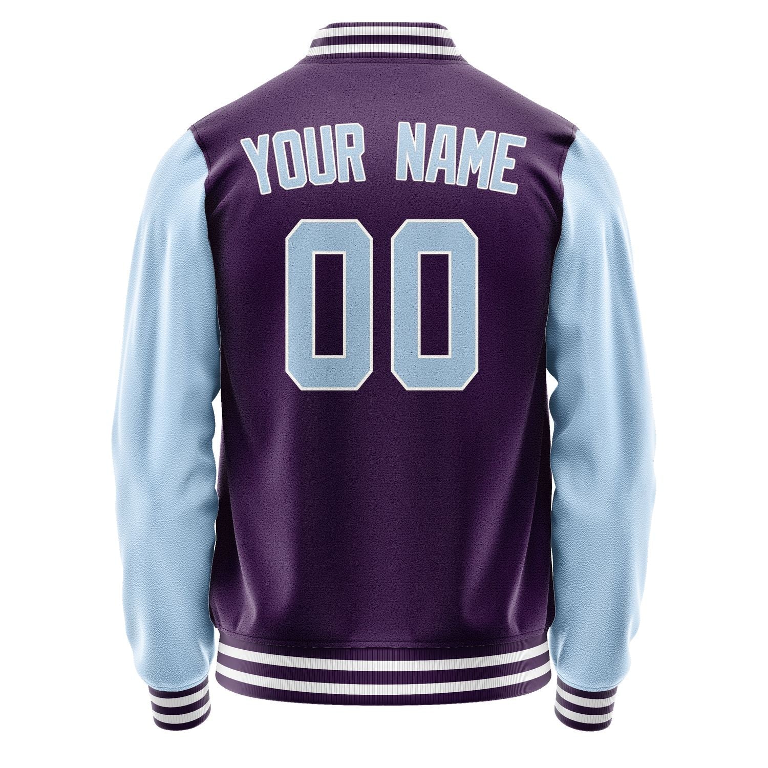 Custom Purple Light Blue Jacket JA0707080718B31808