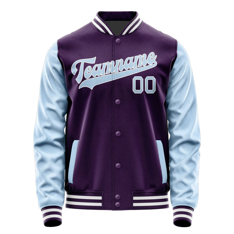 Custom Purple Light Blue Jacket JA0707080718B31808