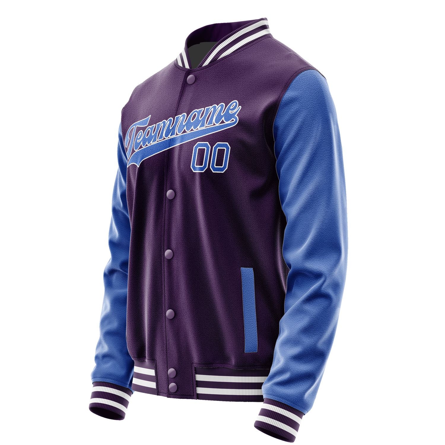 Custom Purple Sky Blue Jacket JA0707090718B31809
