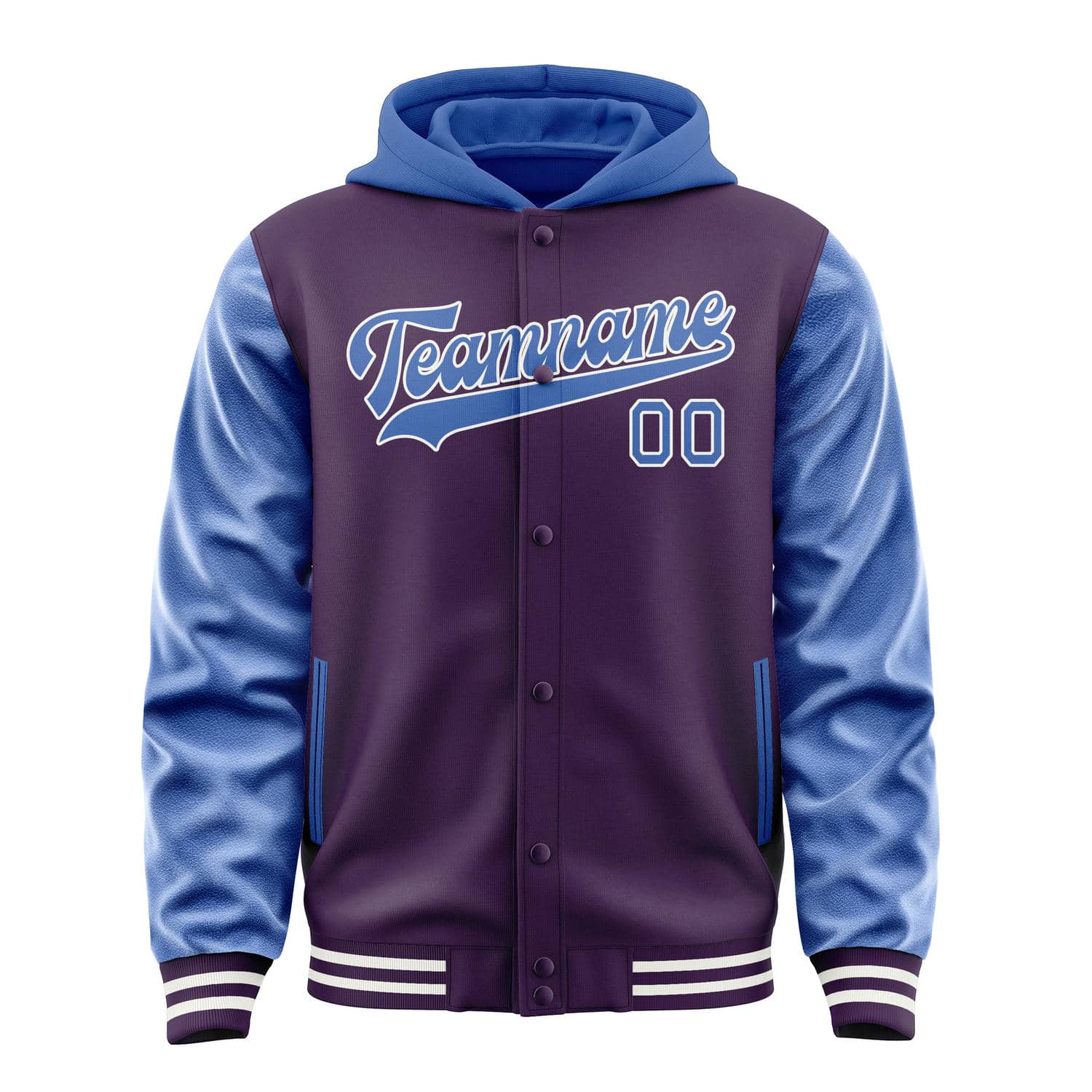 Custom Purple Sky Blue Jacket